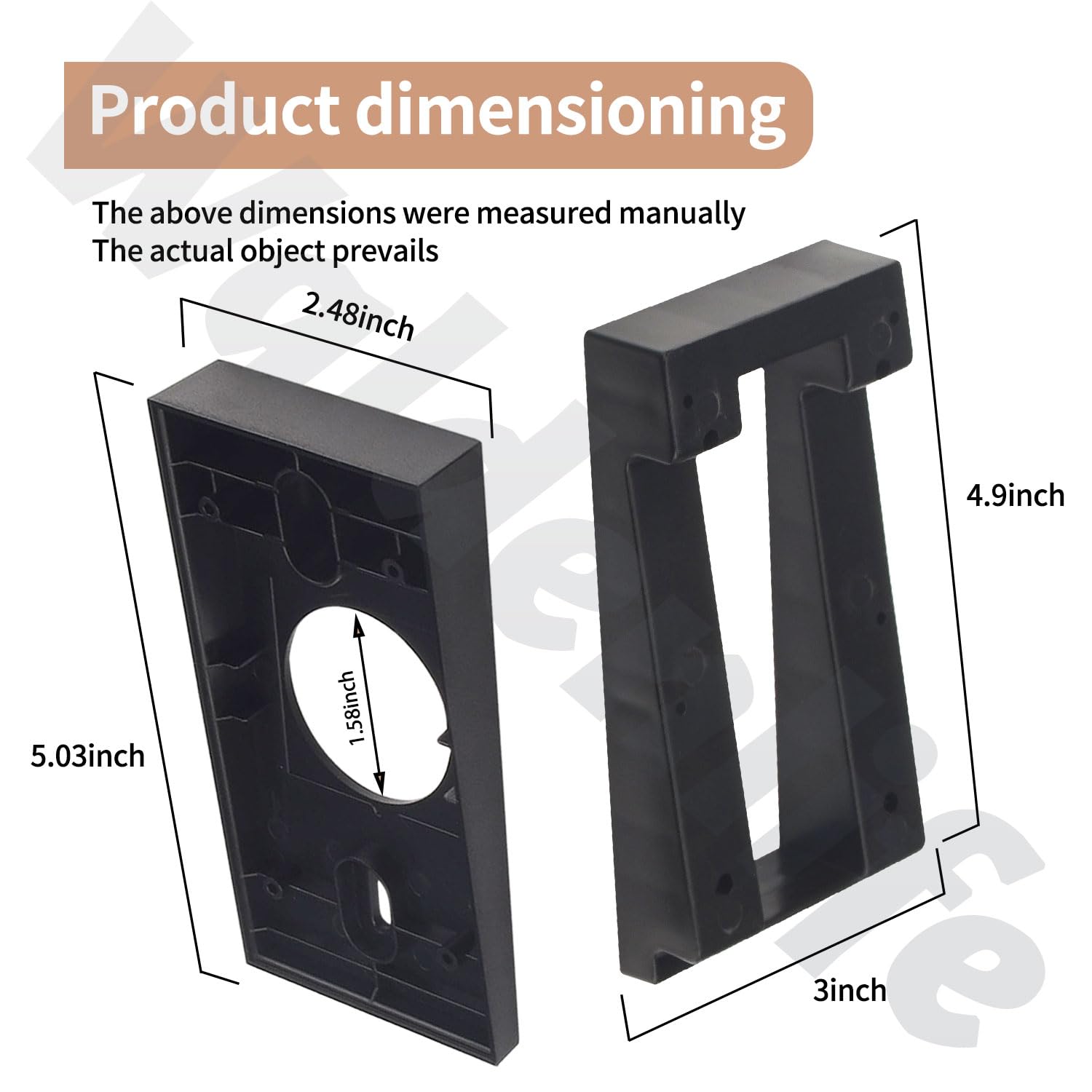 Video Doorbell Vinyl Siding Mount/Vinyl Siding Angle Adjustment Mount Compatible With Ring Video Doorbell For Ring 2 Ring 3 Ring