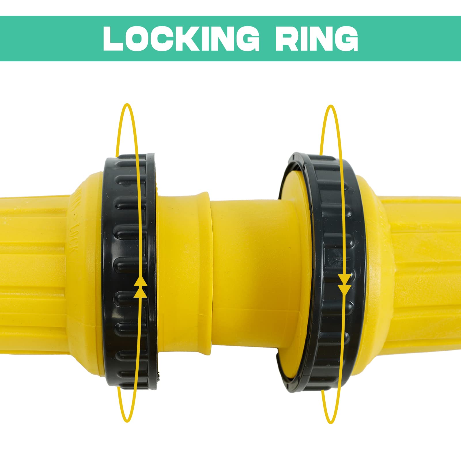 25Ft 30Amp 125V Rv Power Wire Cord Marine Shore Boat L5 30 Yellow 25 Feet Heavy Duty Electrical Power Cable, Nema L5 30P To Nema