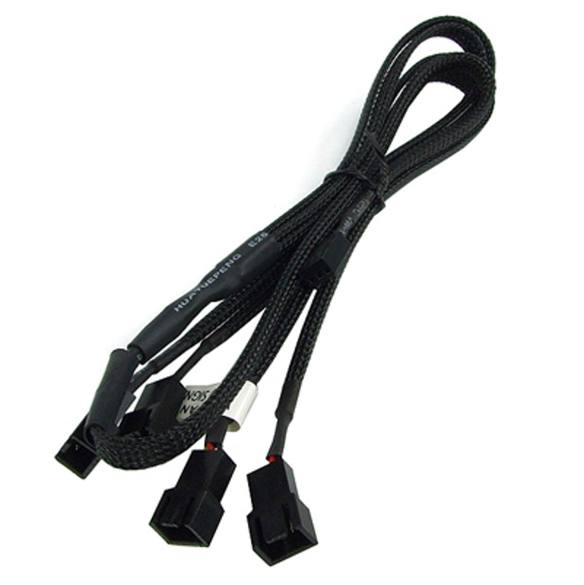 Phobya 3 Pin X 4 Fan Cable Splitter (Black)