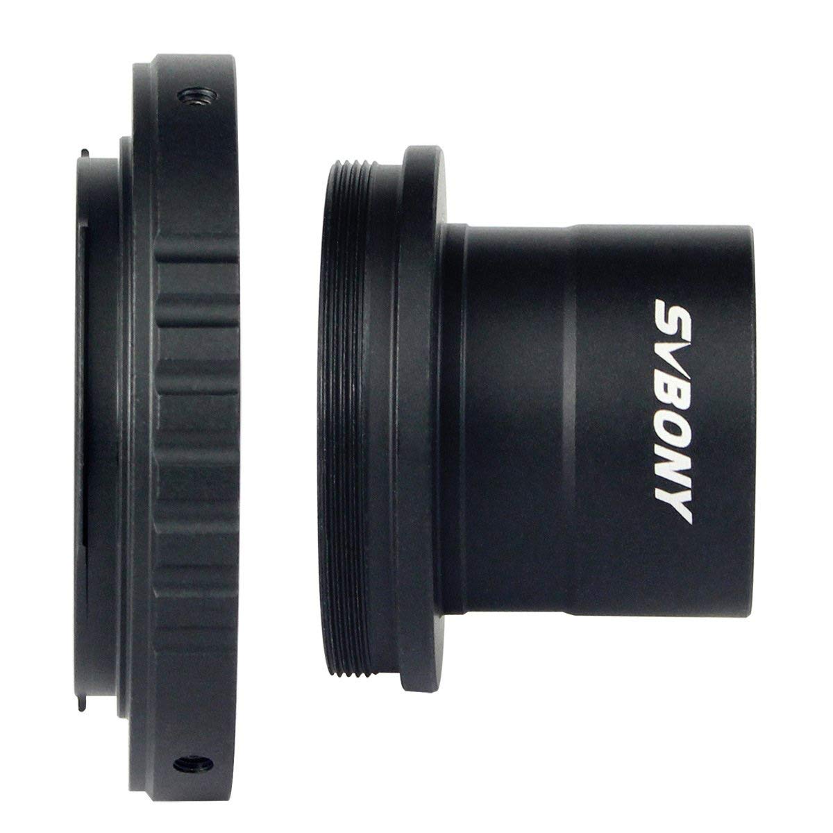 Svbony Telescope Photo Adapter, T Adapter And T2 T Ring Adapter 1.25 Inch Telescope Accessory Compatible For Nikon Camera And Te