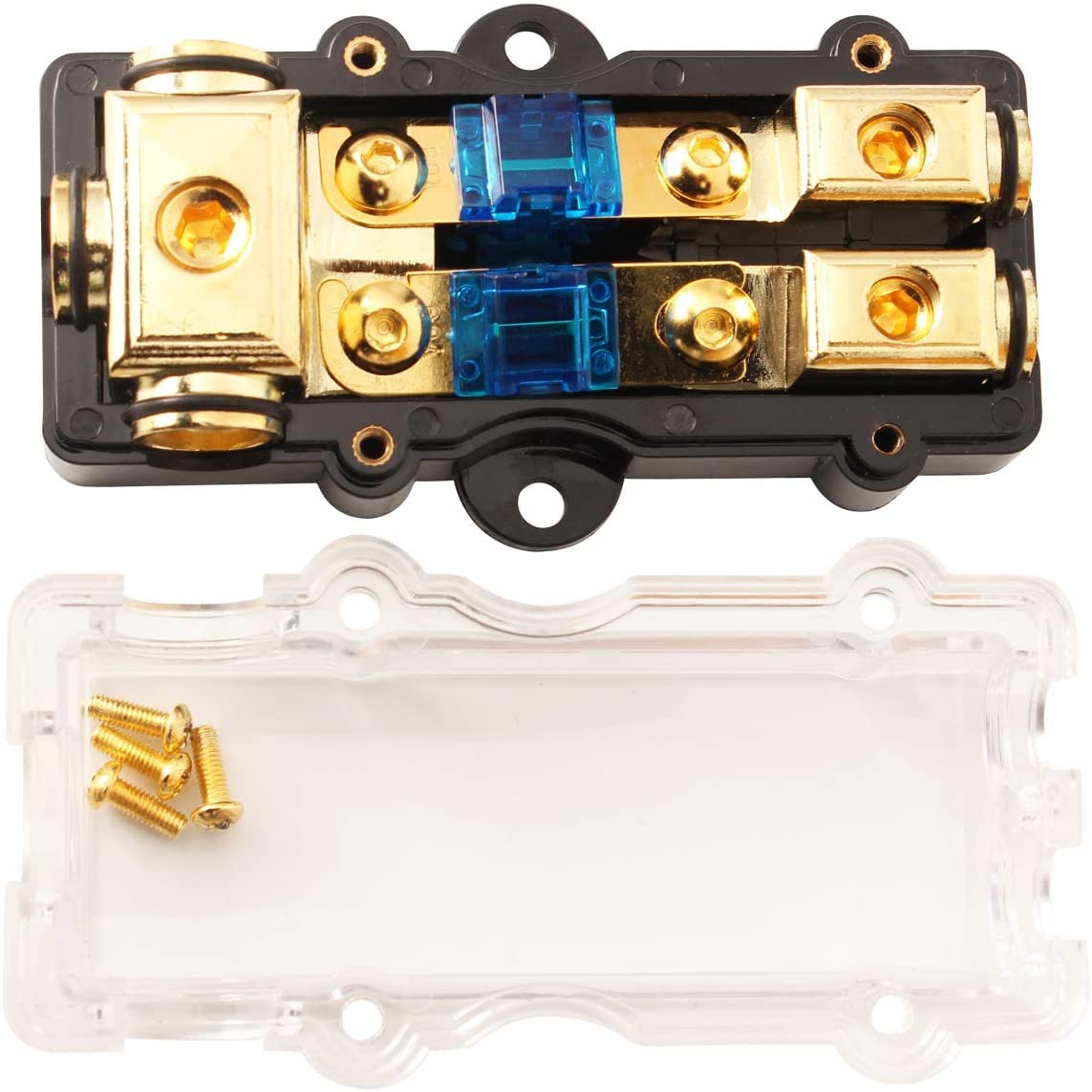 Car Stereo Audio Inline Fuse Holder Distribution Block Car Audio Fuse Holder Distribution Block 0 2 4 Awg In 4 6 8 Gauge Out