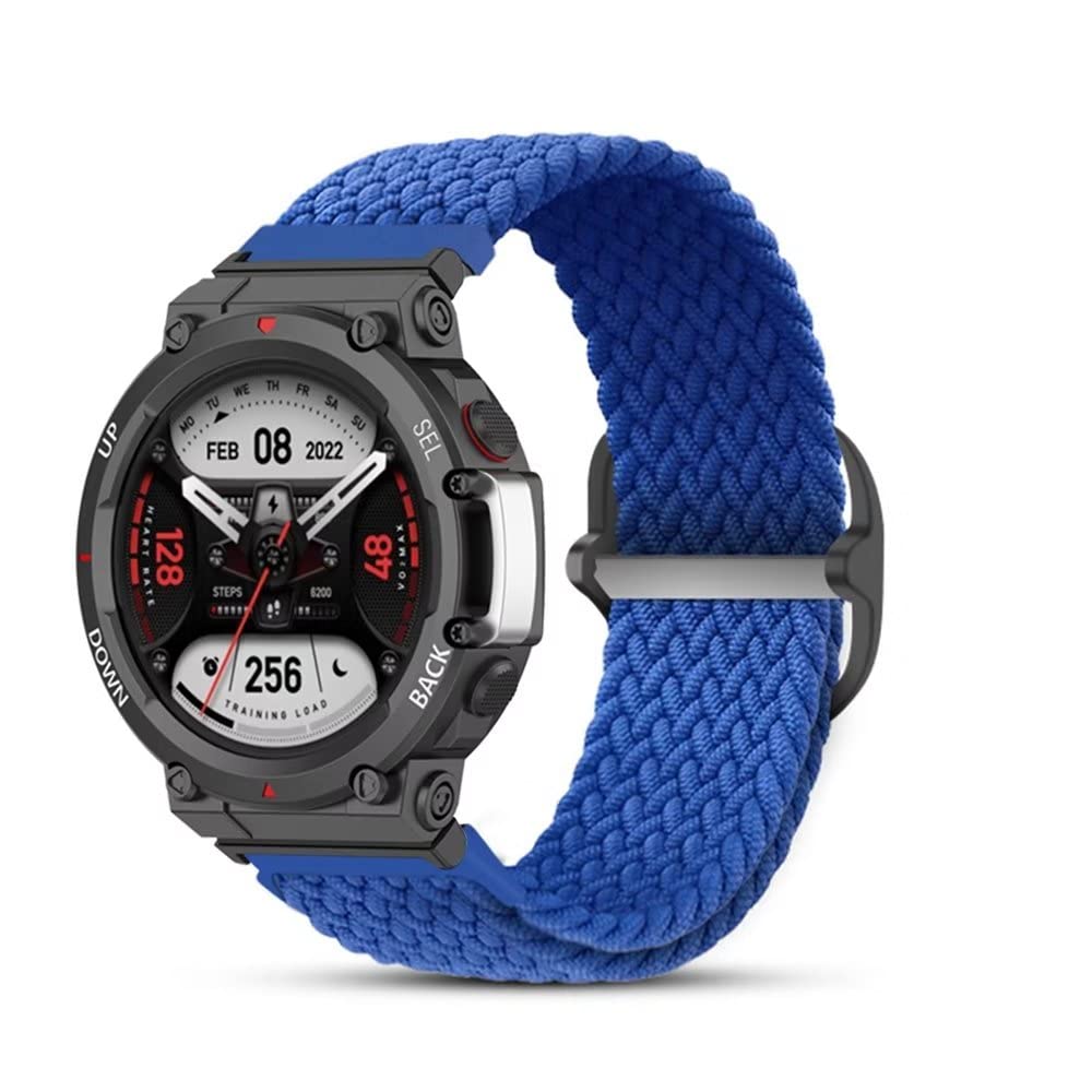 Ipartsonline Band Compatible For Amazfit T-Rex 2 Smart Watch Elastic Replacement Strap Sport Wristband, Blue
