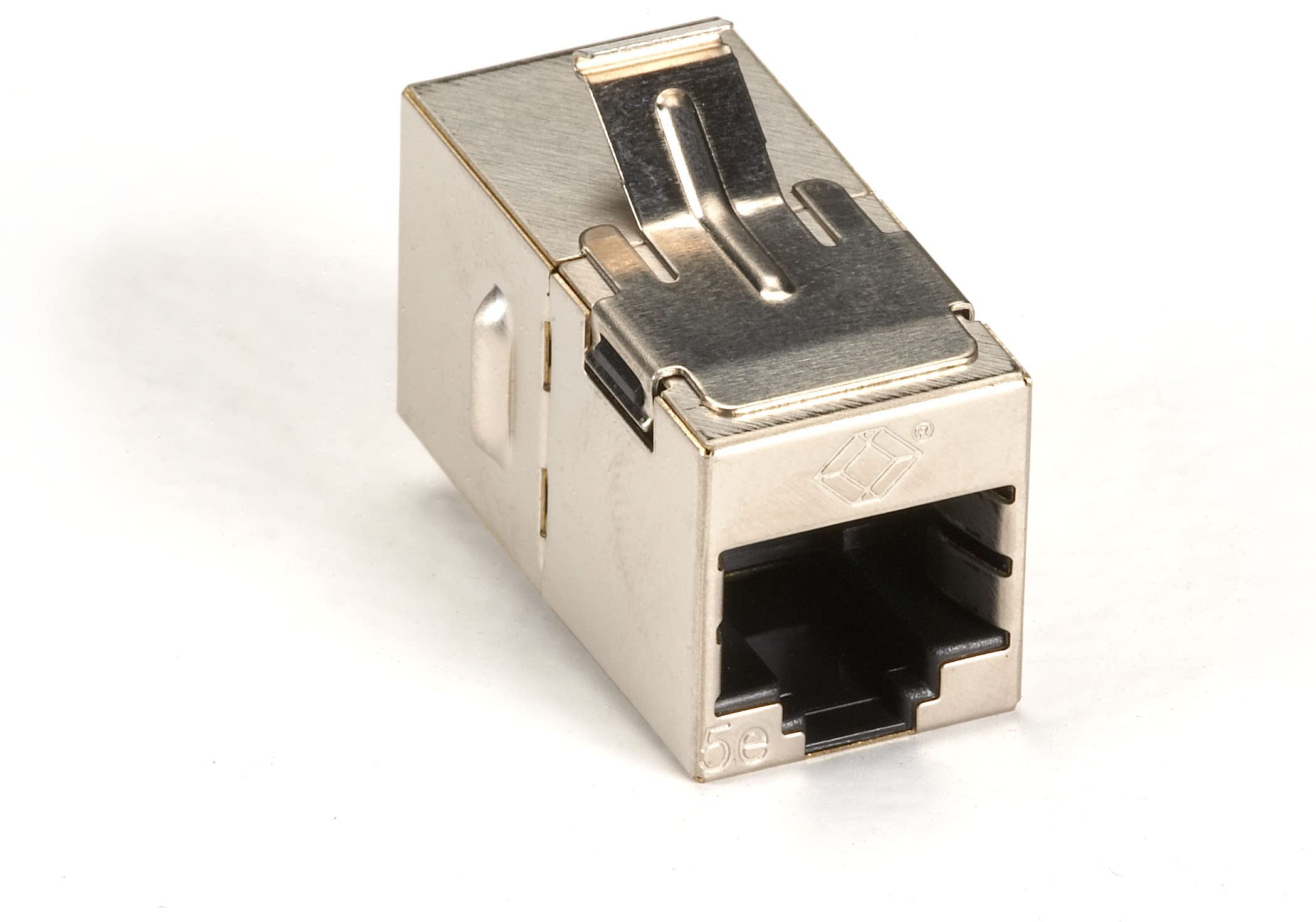 Black Box Cat5E Shielded Straight Pin Keystone Coupler   Silver