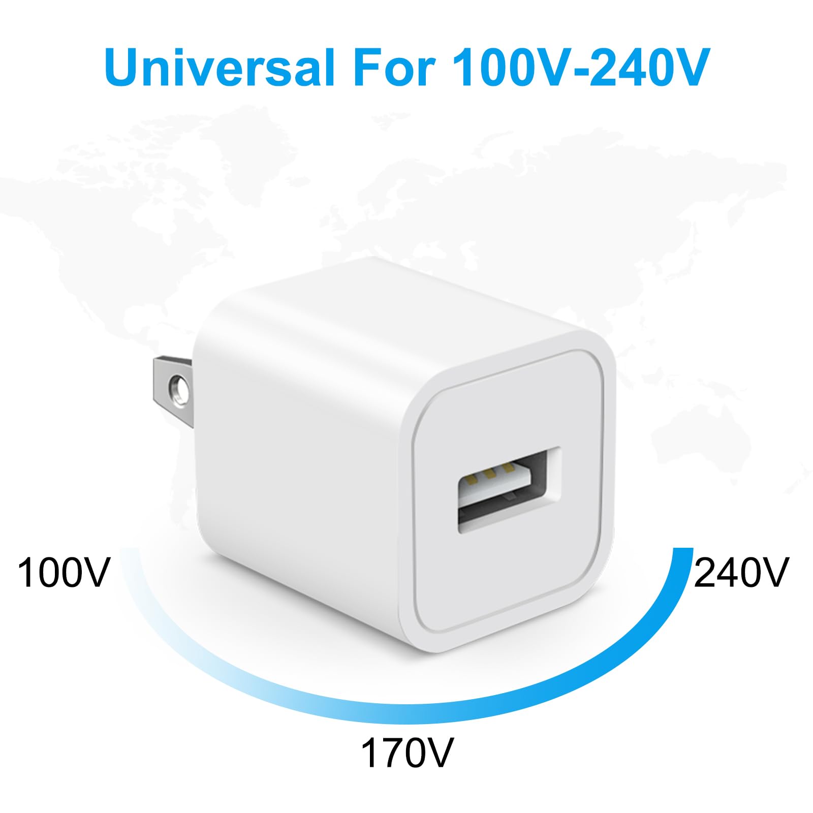 Iphone Charger   3 Pack Usb Wall Charger Cube Block Adapter With 6Ft Usb Fast Charging Cable Compatible With Iphone 14 13 12 11