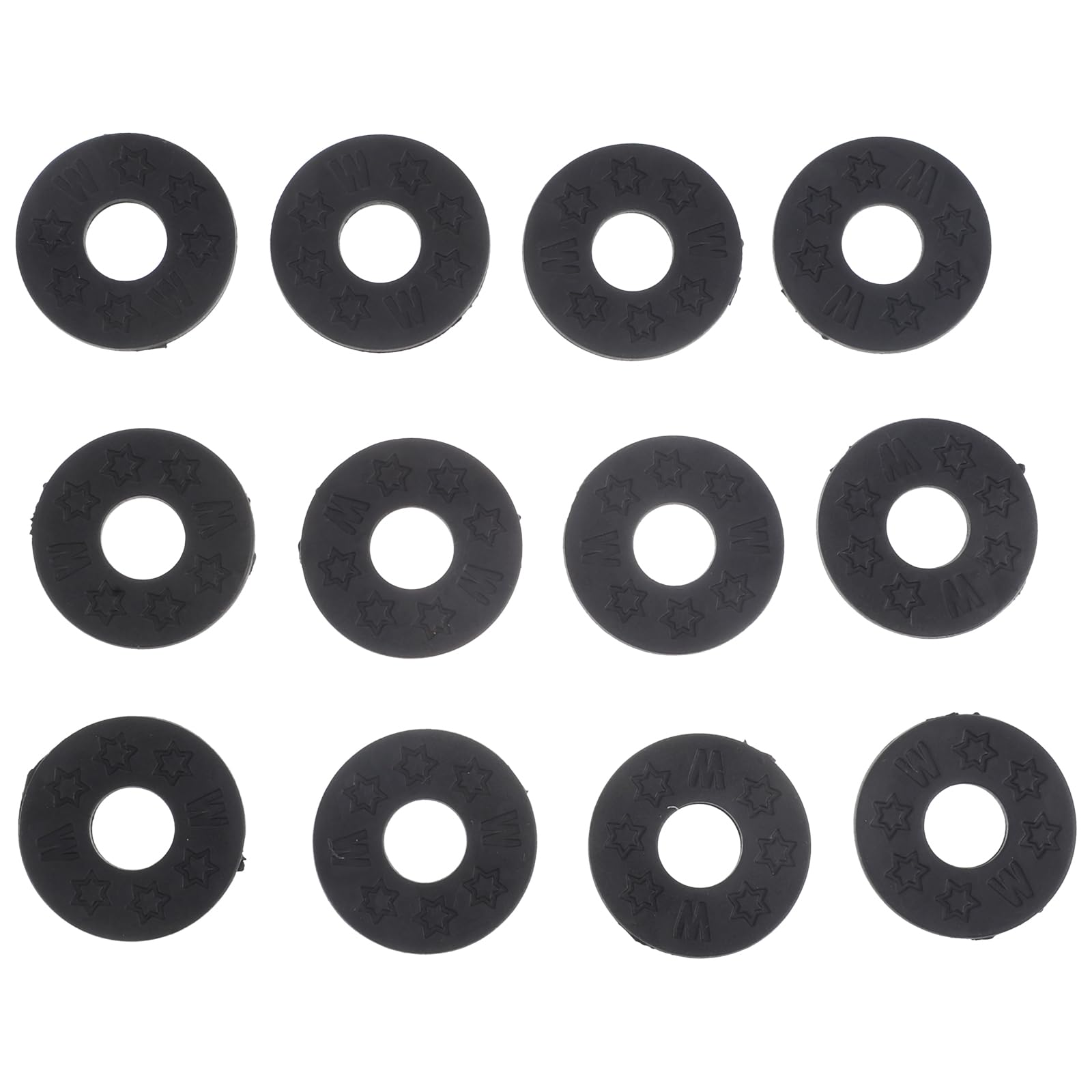 Pxiryanlow 12Pcs Black Guitar Strap Locks,Silicone Blocks/Guitar Locks, Bass Guitar Strap Locks For Locking Nice Processed Bass 