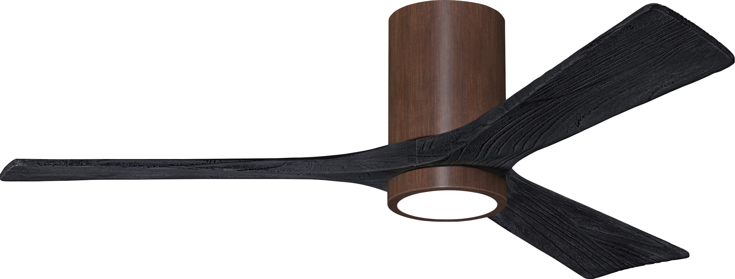 Matthews IR3HLK-WN-BW-52 Irene 52 Indoor/Outdoor Damp Rated Flush Mount Ceiling Fan with LED Light and Remote & Wall Control, Si
