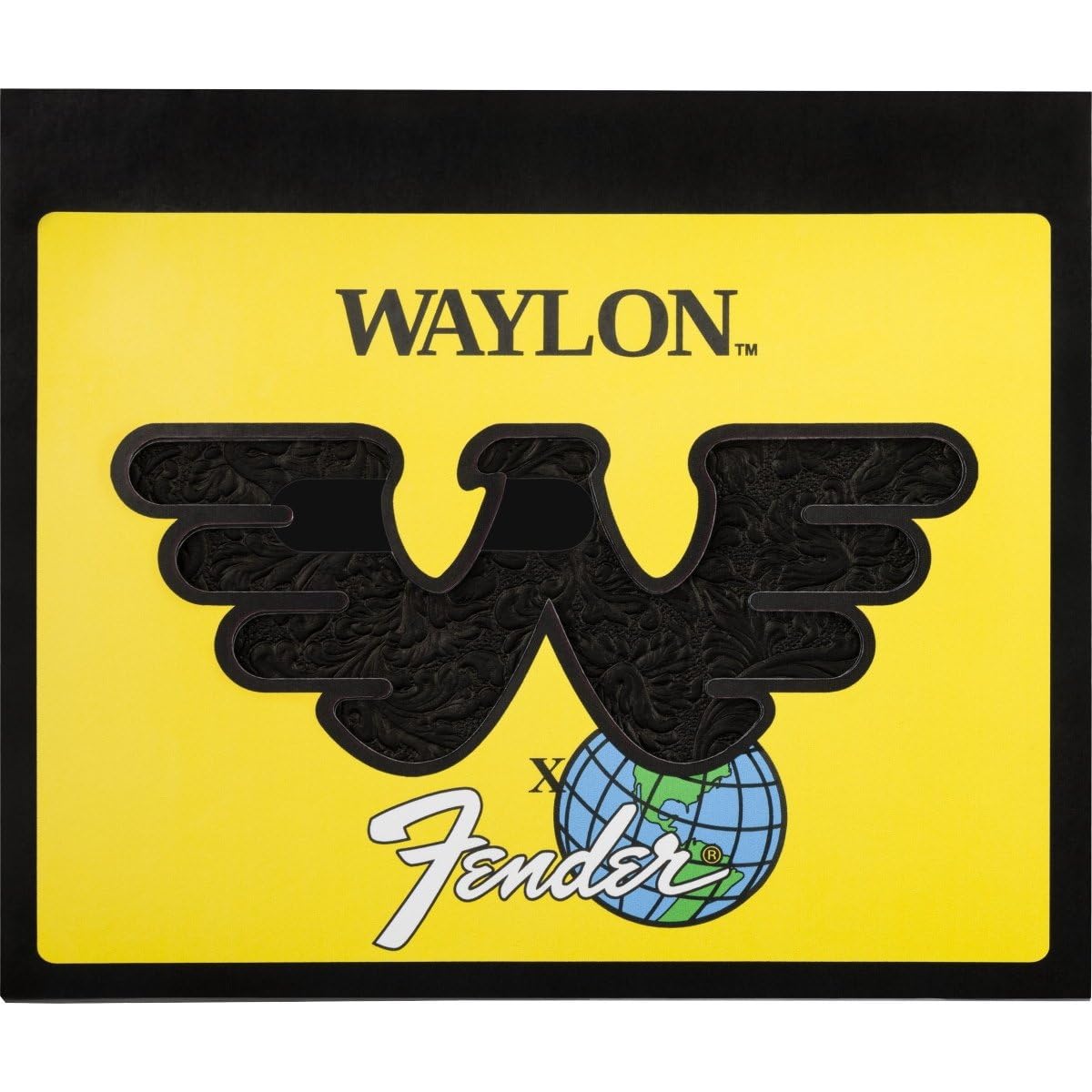 Waylon Jennings Leather Telecaster Pickguard, Black
