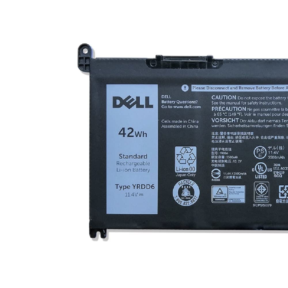 Dell Yrdd6 Laptop Battery For Replaceable Dell Inspiron 7586 5482 5485 5491 3310 2 In 1 3493 3582 3593 3793 5493 5593 5480 5590