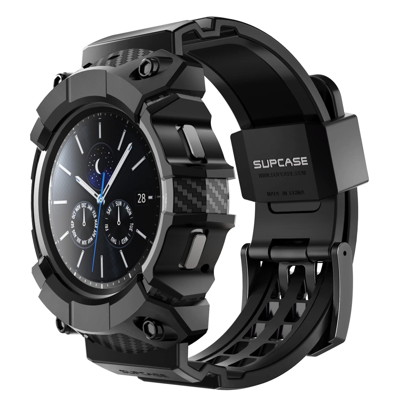 SUPCASE for Samsung Galaxy Watch 4 Classic Band with Case 46mm (Unicorn Beetle Pro), [Military-Grade Protection] Heavy Duty Cove