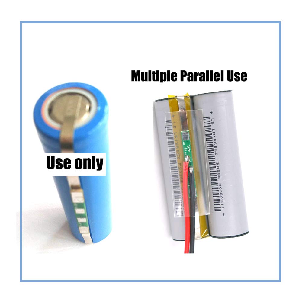 Koobook 10Pcs 3A Bms Protection Board With Solder Belt For 1S 3.7V 18650 Li Ion Lithium Battery Cell Kit