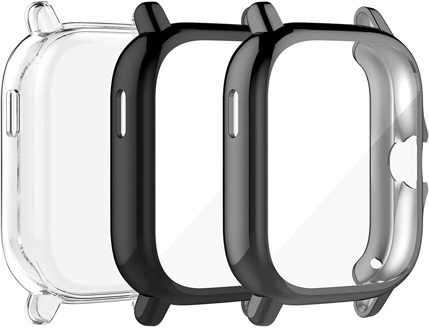 TenCloud Cases Compatible with Amazfit GTS 2/GTS 2e Smartwatch Men Women Watch Case Soft TPU Shockproof Bumper Cover Screen Prot