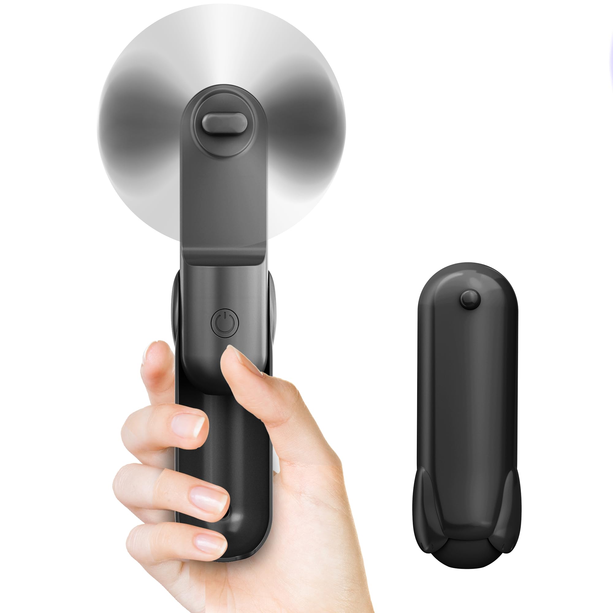 Jkjoy Mini Handheld Fan, Portable Hand Fan With Usb Rechargeable, 2000 Mah Battery Operated Pocket Fan, 3 Speeds Adjustable, 2 I