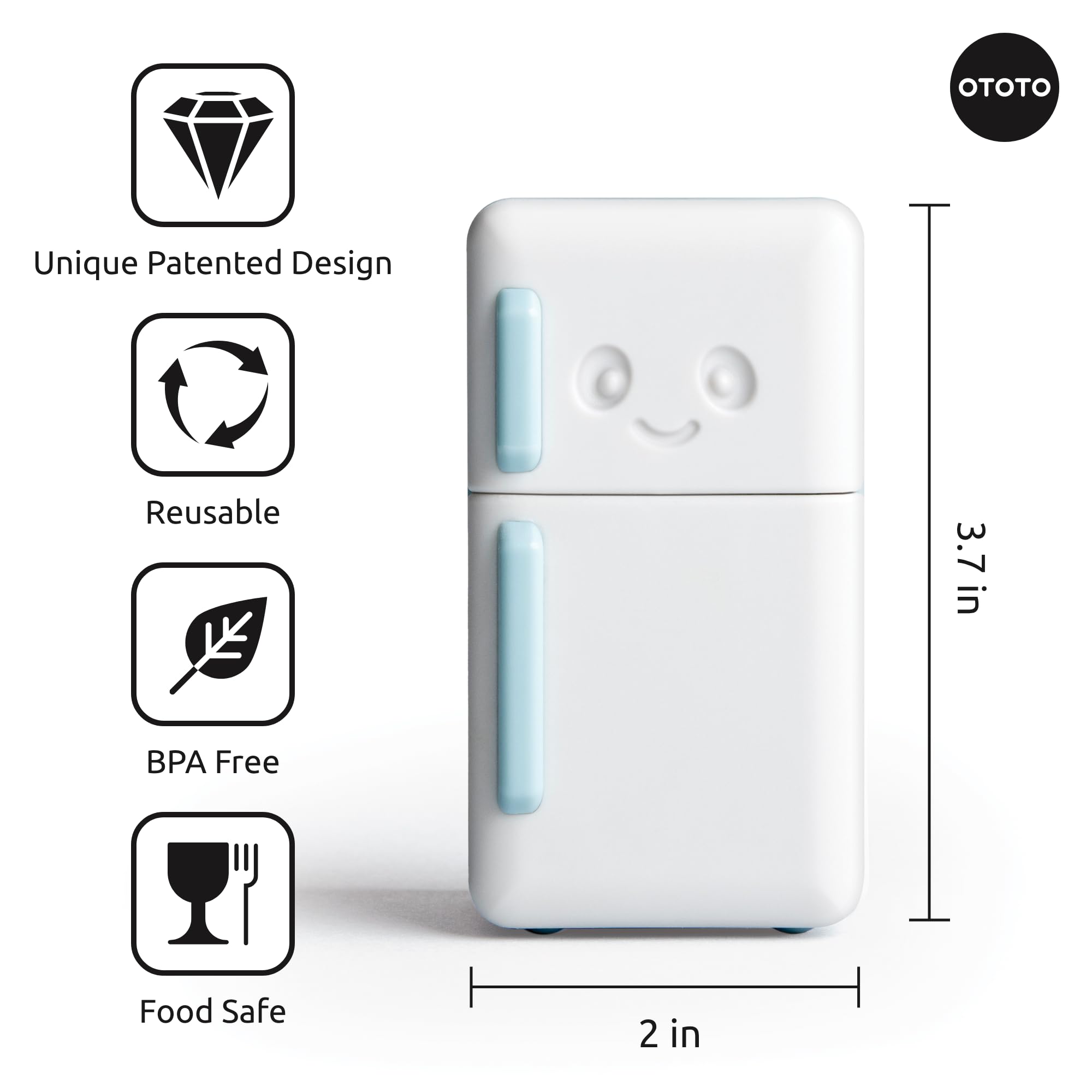 New!! Fridge Deodorizer By Ototo   Baking Soda Fridge, Refrigerator Deodorizer, Baking Soda Odor Absorber, Cute Gifts, Cute Kitc