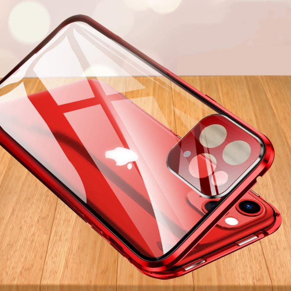 Henghui Lockable Anti Peeping Case For Iphone 13 Pro Magnetic Glass Case Built In Camera Lens Protector Privacy Screen Glass Pro