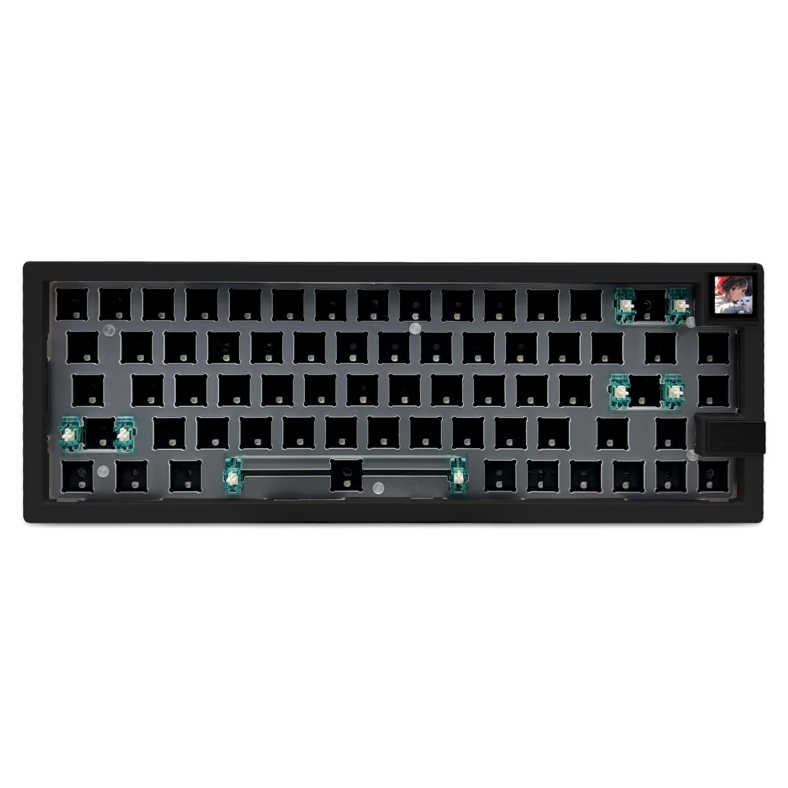 Boyi Gmk67S 65% Keyboard Kit,Hot Swappable Bt5.0/2.4G/Type C Tri Mode Wireless Rgb Mechanical Keyboard Gasket Mounted Kit,Custom