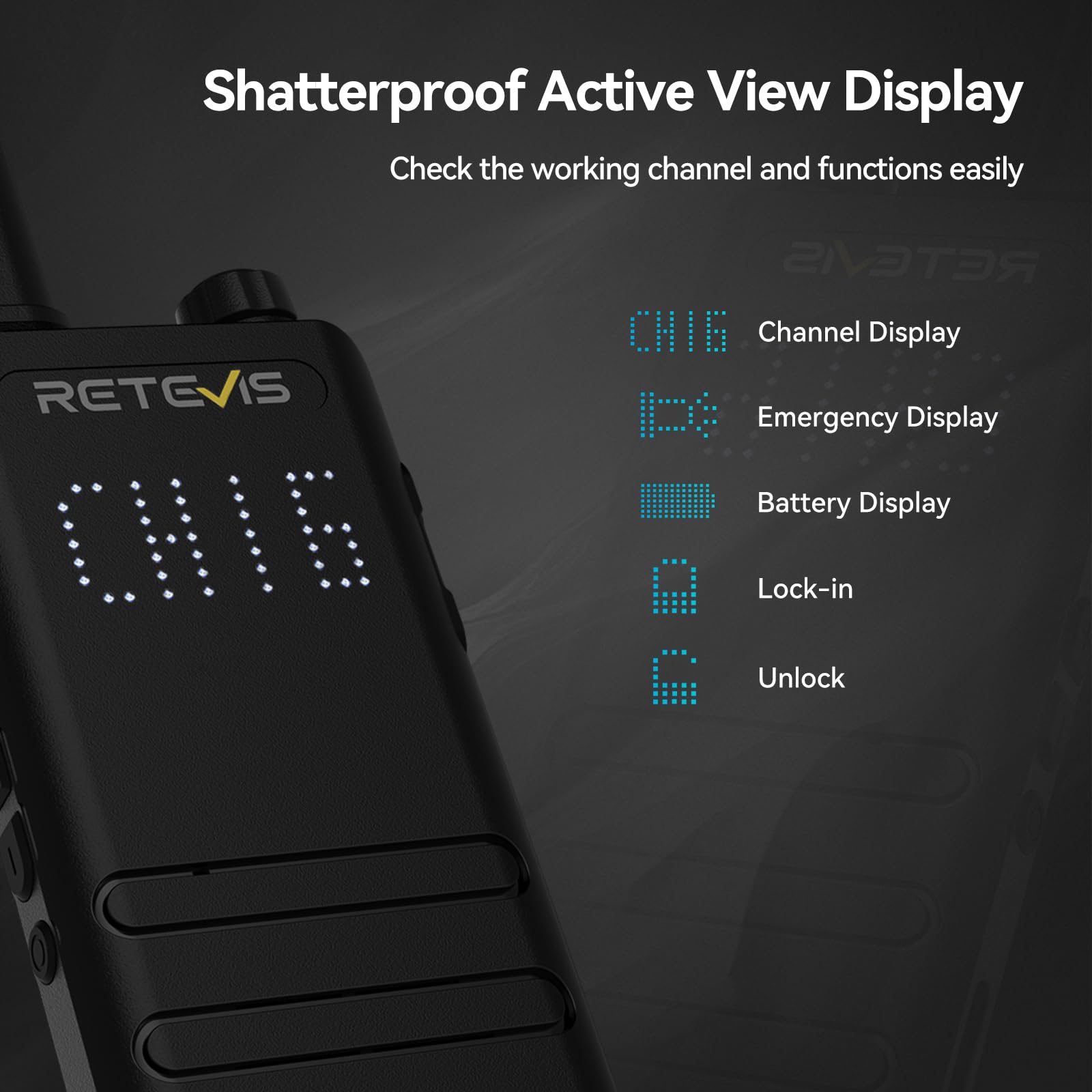 Retevis B3H Small Walkie Talkies With Led Diaplay, New Version Of Rt22(3.0), Ultra Slim, Usb C Rechargeable, With 1620 Mah Battery, Portable Frs Two Way Radios For Hotel School Restaurant (10 Pack)