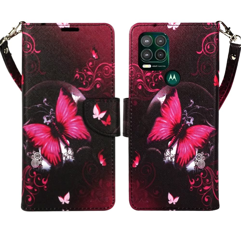 Zase Moto G Stylus 5G Wallet Phone Case For Women Pouch Pu Leather Flip Folio Cute Design Cover W/Kickstand Id Card Slot Wrist S