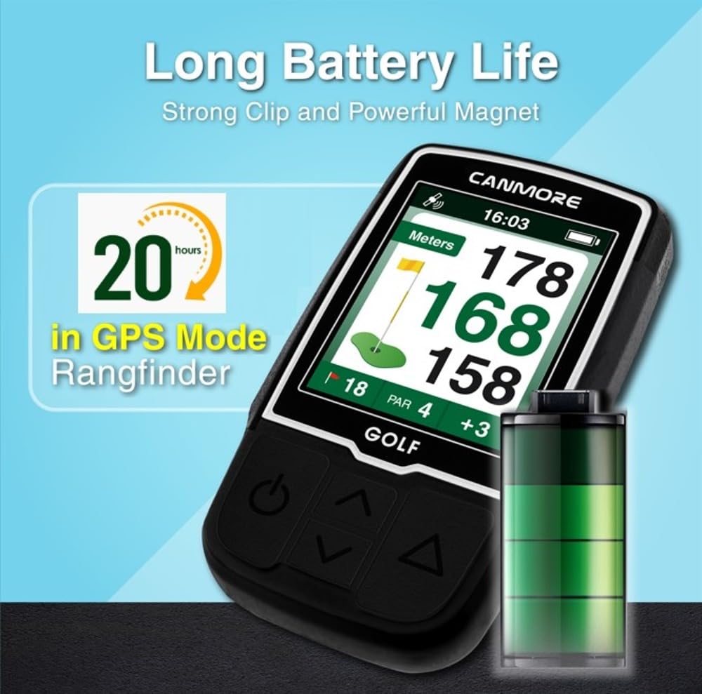 Canmore Hg200 Pro Handheld Gps Golf Device, 41,000+ Free Preloaded Worldwide Course, Upgraded Ic Chip, Usb Micro Charging Cable,