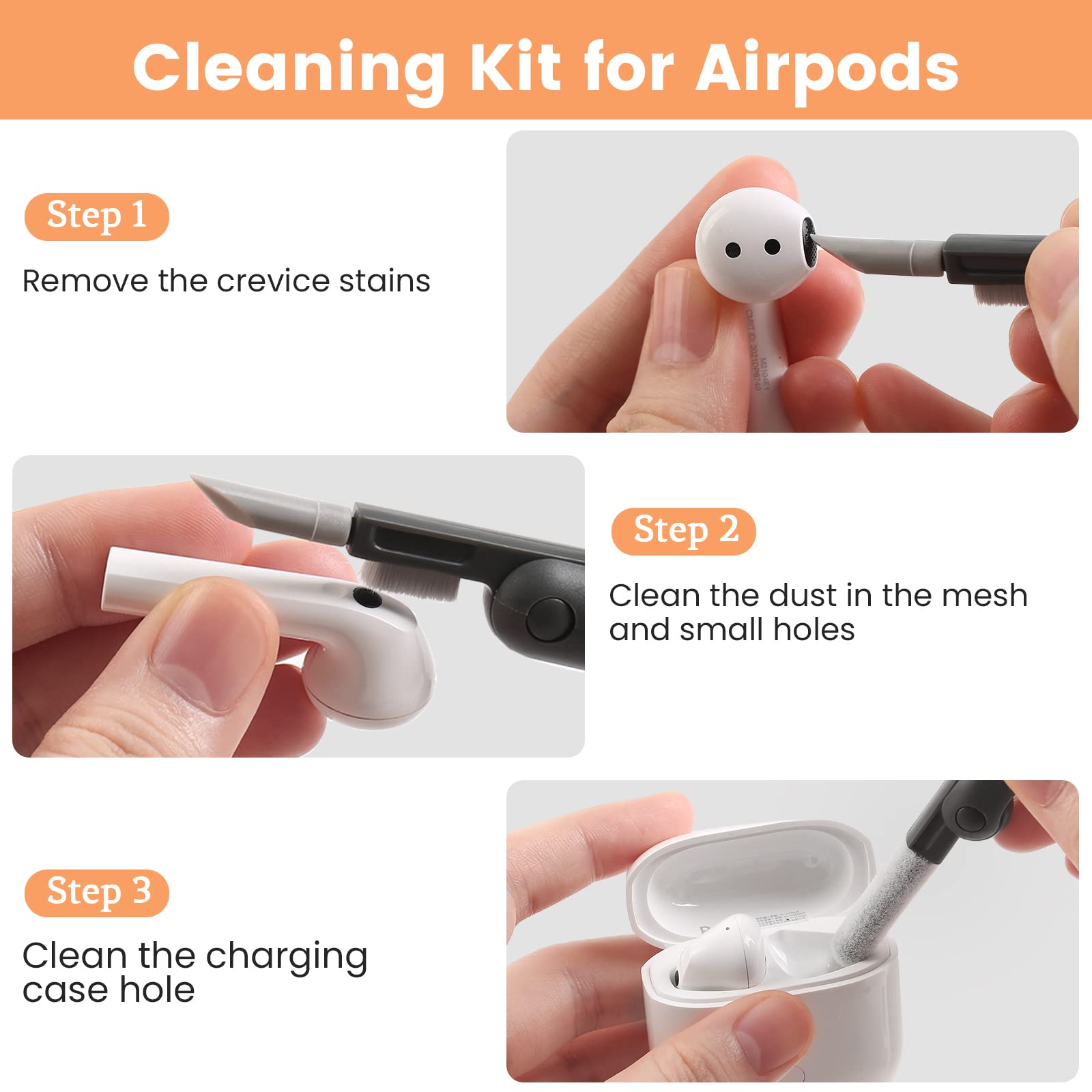 7 In 1 Electronic Cleaner Kit, Cleaning Kit For Monitor Keyboard Airpods Macbook Ipad Iphone Ipod, Screen Dust Brush Including S