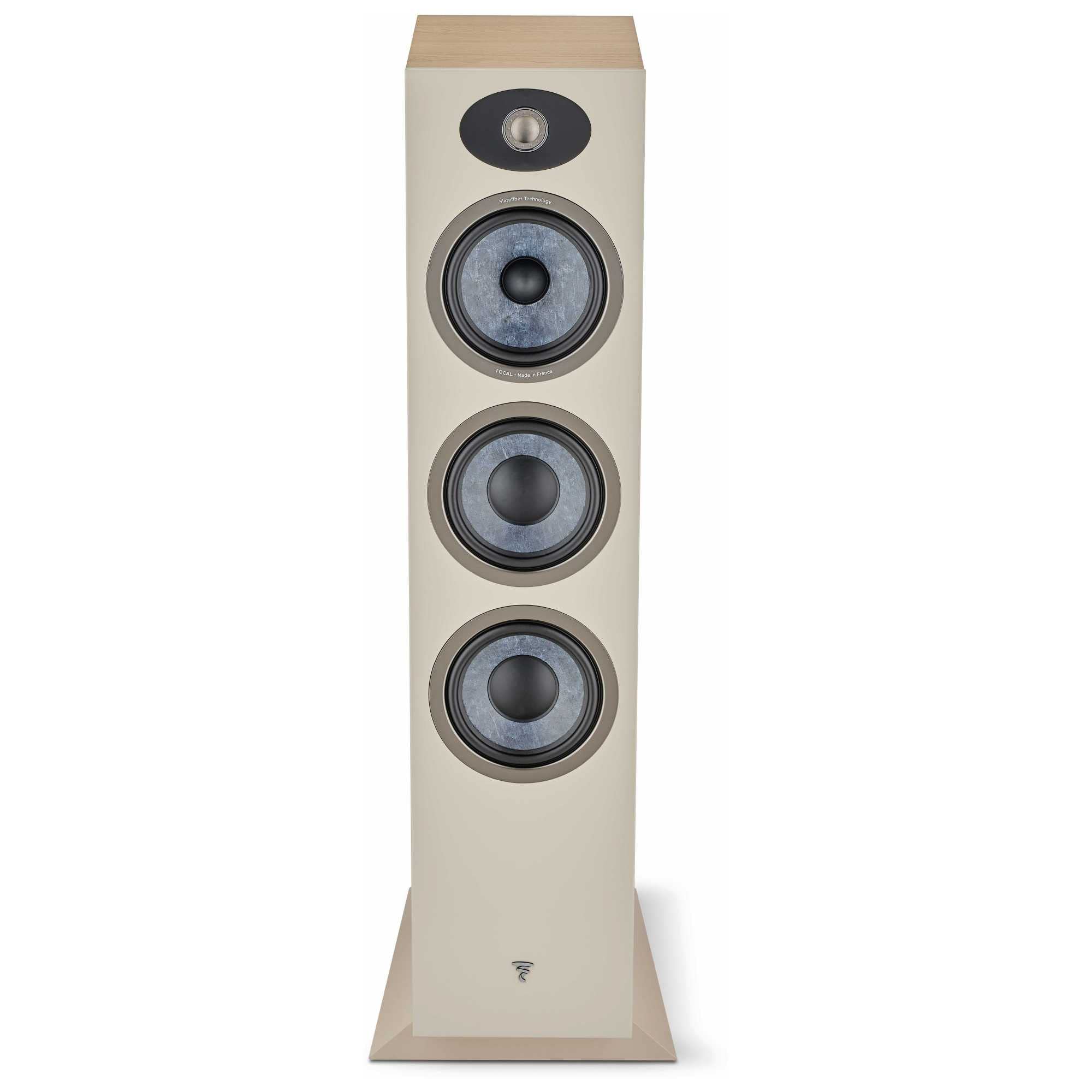 Focal Theva N3-3-Way Floorstanding Loudspeakers With 6.5-Inch Drivers, Sold Individually, Light Wood - Fthevan3Lw
