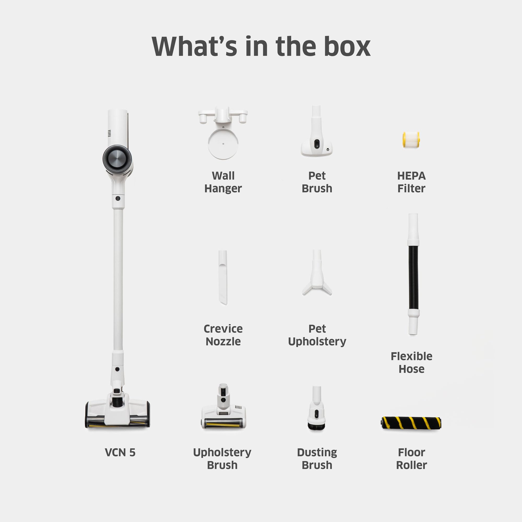 Krcher, Vcn 5 Cordless Stick Vacuum, 550 W Motor, Lcd Power Display, 71 Minute Runtime, For Pet Owners, Extensive Accessories