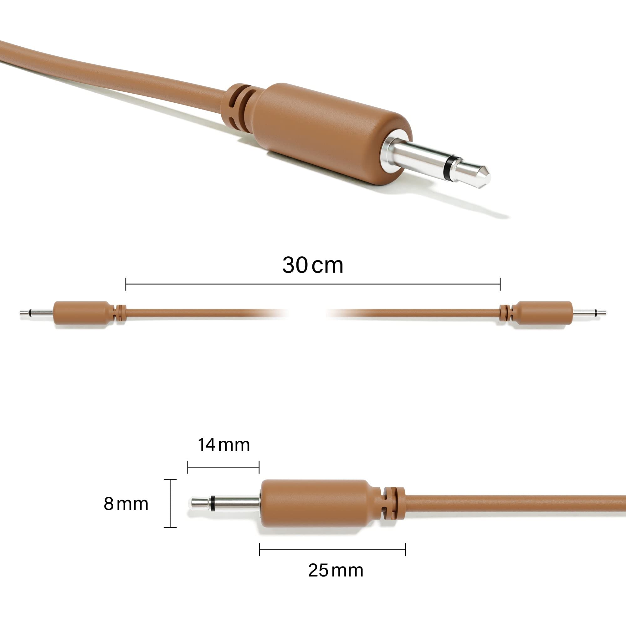 Excelvalley   Mono Modular Patch Cables Ts 3.5Mm 1/8 Inch Eurorack Synthesizer [12 Pack  20 Cm   7.87'']