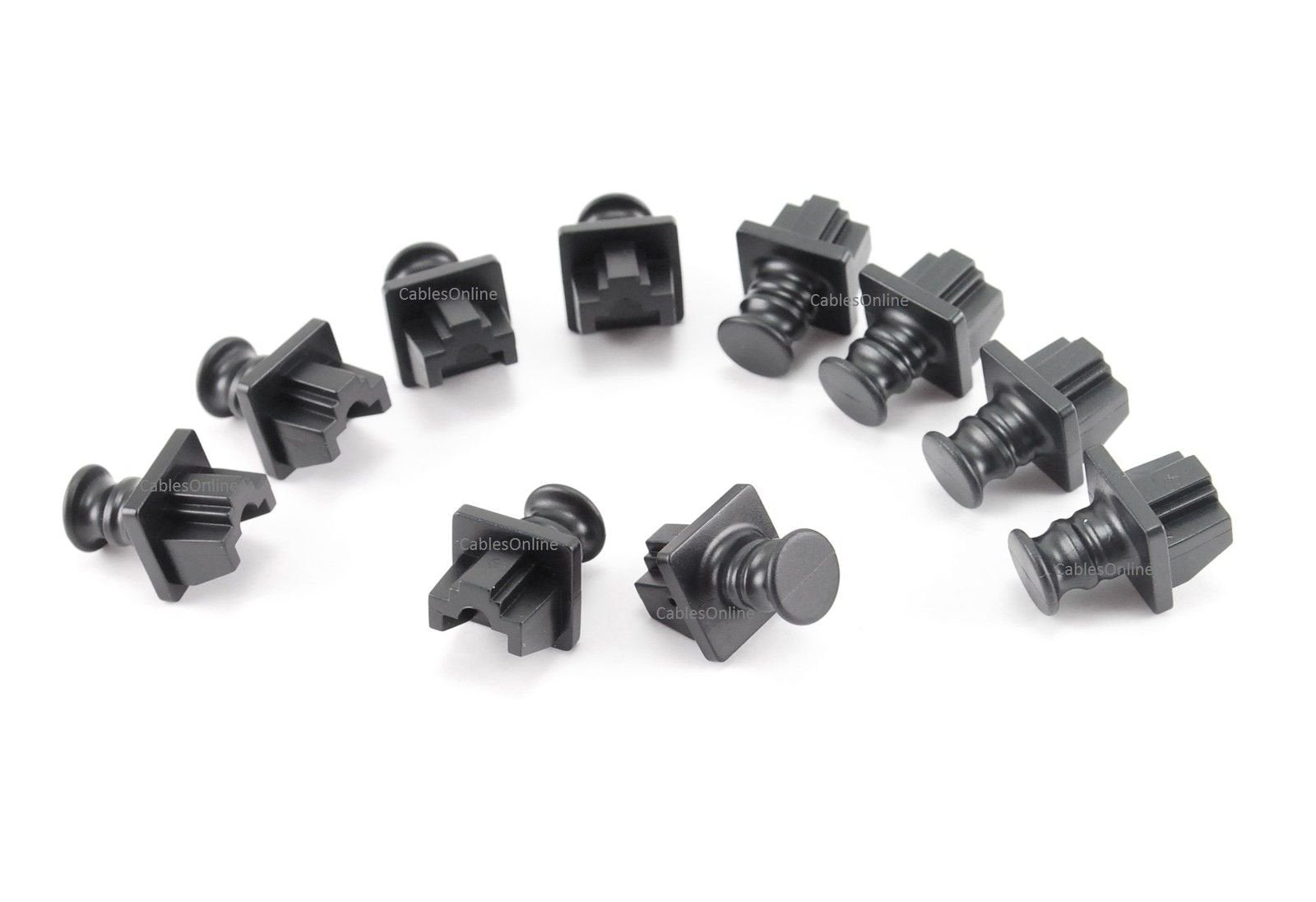 Cablesonline, 10 Pack Rj45 Lan Network Cat5E/Cat6 Ethernet Jack Snap In Dust Cover, Cv R01