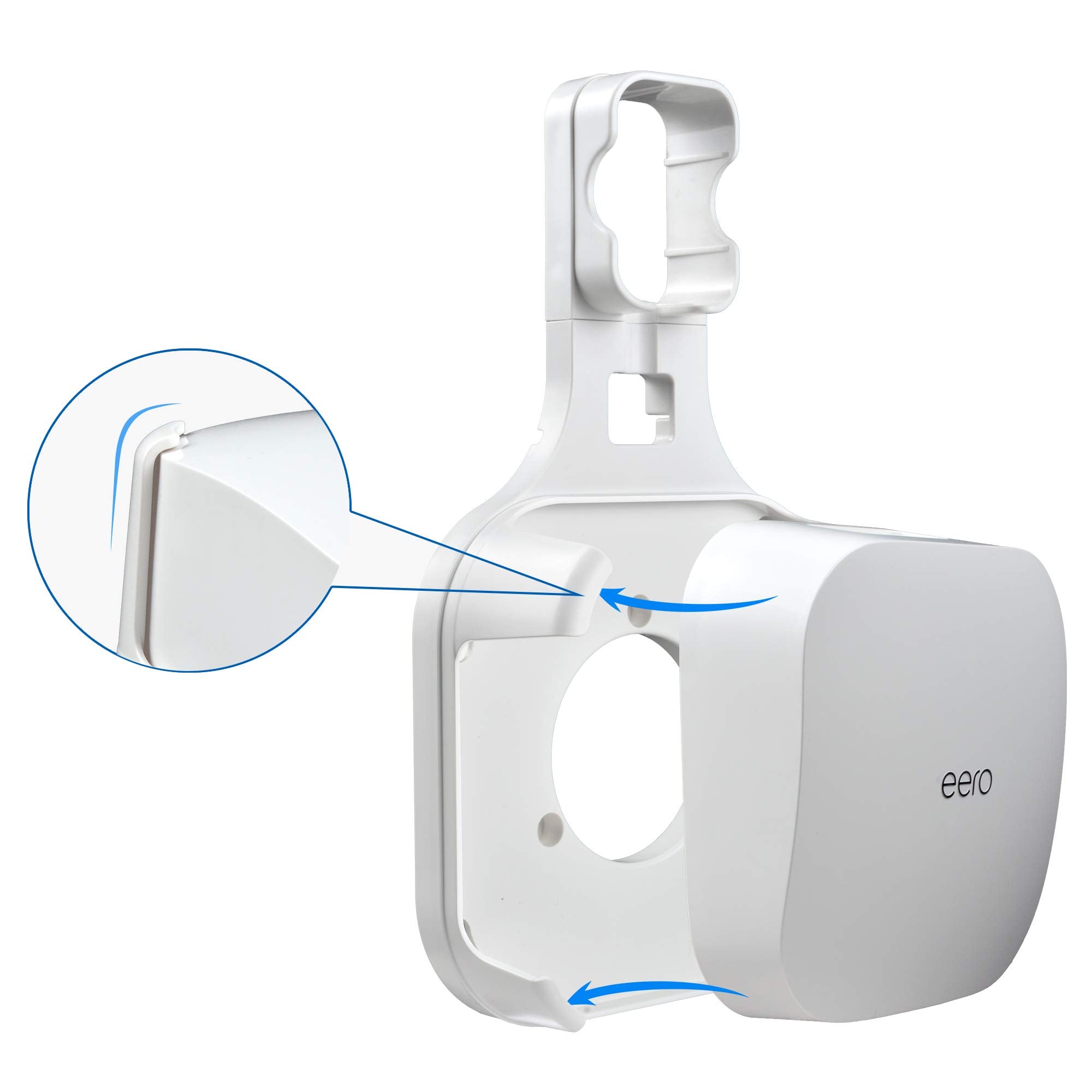 Petimeti Wall Mount For Eero Pro 6 Mesh Wifi System, Space Saving Wall Mount Bracket For Eero Pro 6 Router With Cord Management