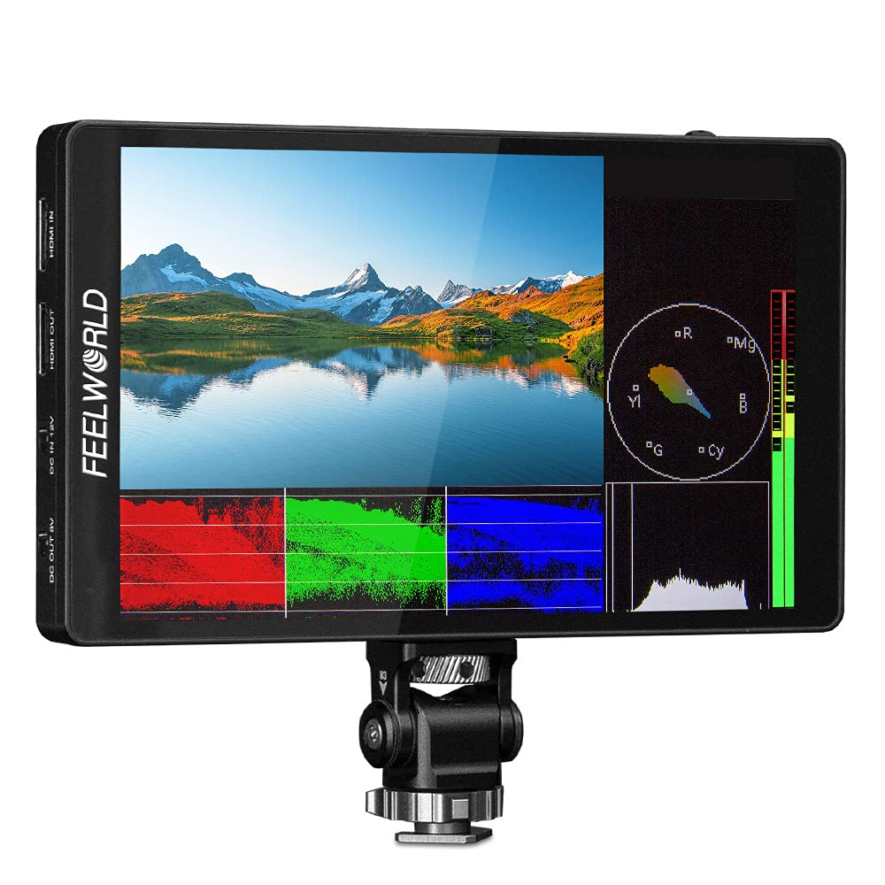 Feelworld F7 Pro 7 Inch Touch Screen Dslr Camera Field Monitor With 3D Lut Hdr Waveform F970 External Power Install Kit 1920X120