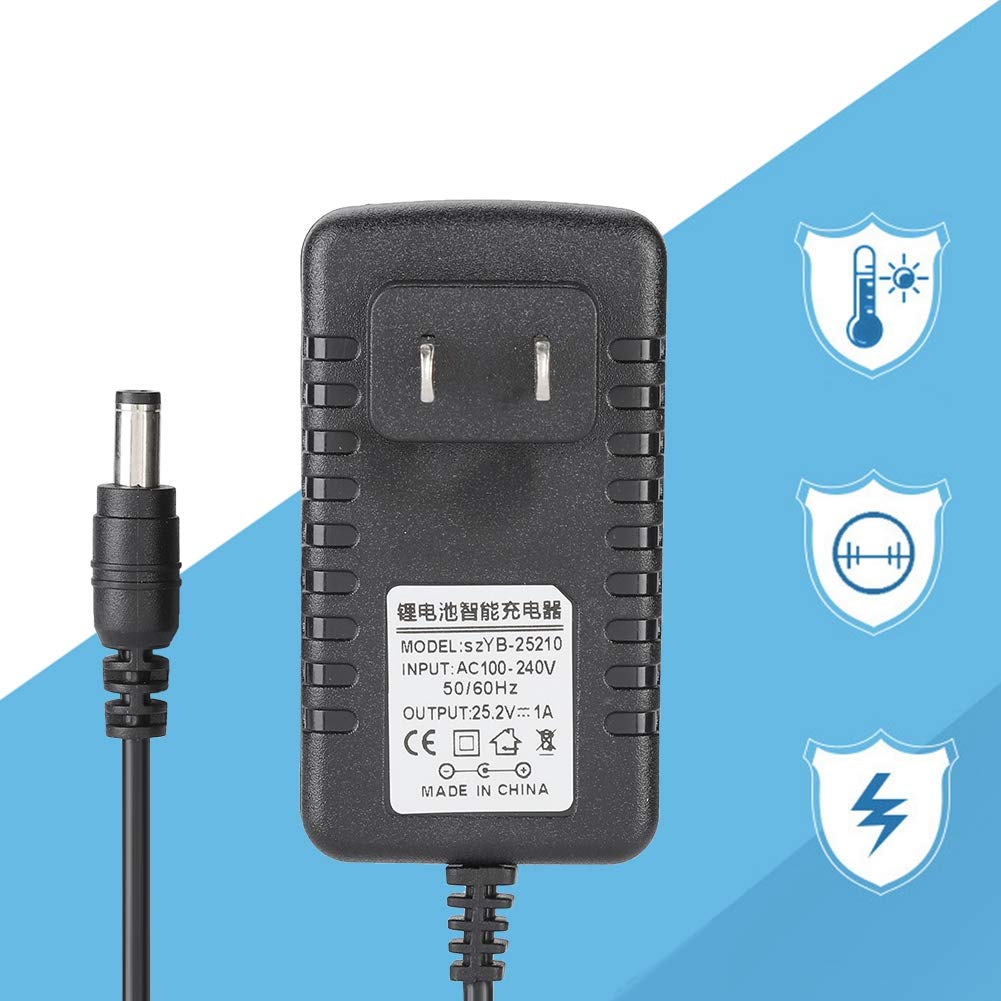 Li Ion Charger Adapter 25.2V/1A Fast Charging Li Ion Charger Adapter With Multi Level Protections(Us)