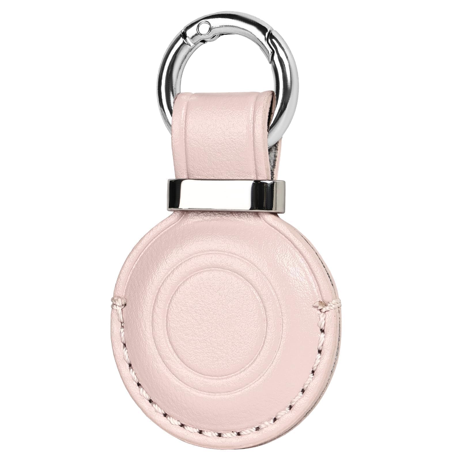 MOLOVA Leather Holder Keychain for AirTag 2nd Gen (2026) & 1st Gen, Compact Design with Air tag Case, Secure Protective Cover wi