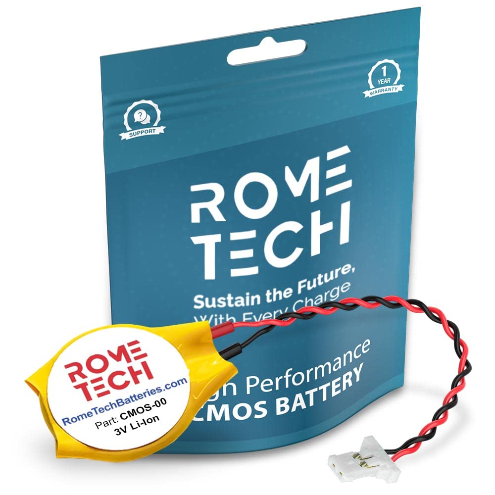Rome Tech CR2032 Lithium 3V Coin Battery - CMOS RTC for Dell Alienware Alpha & Steam Machine - 1-Pack