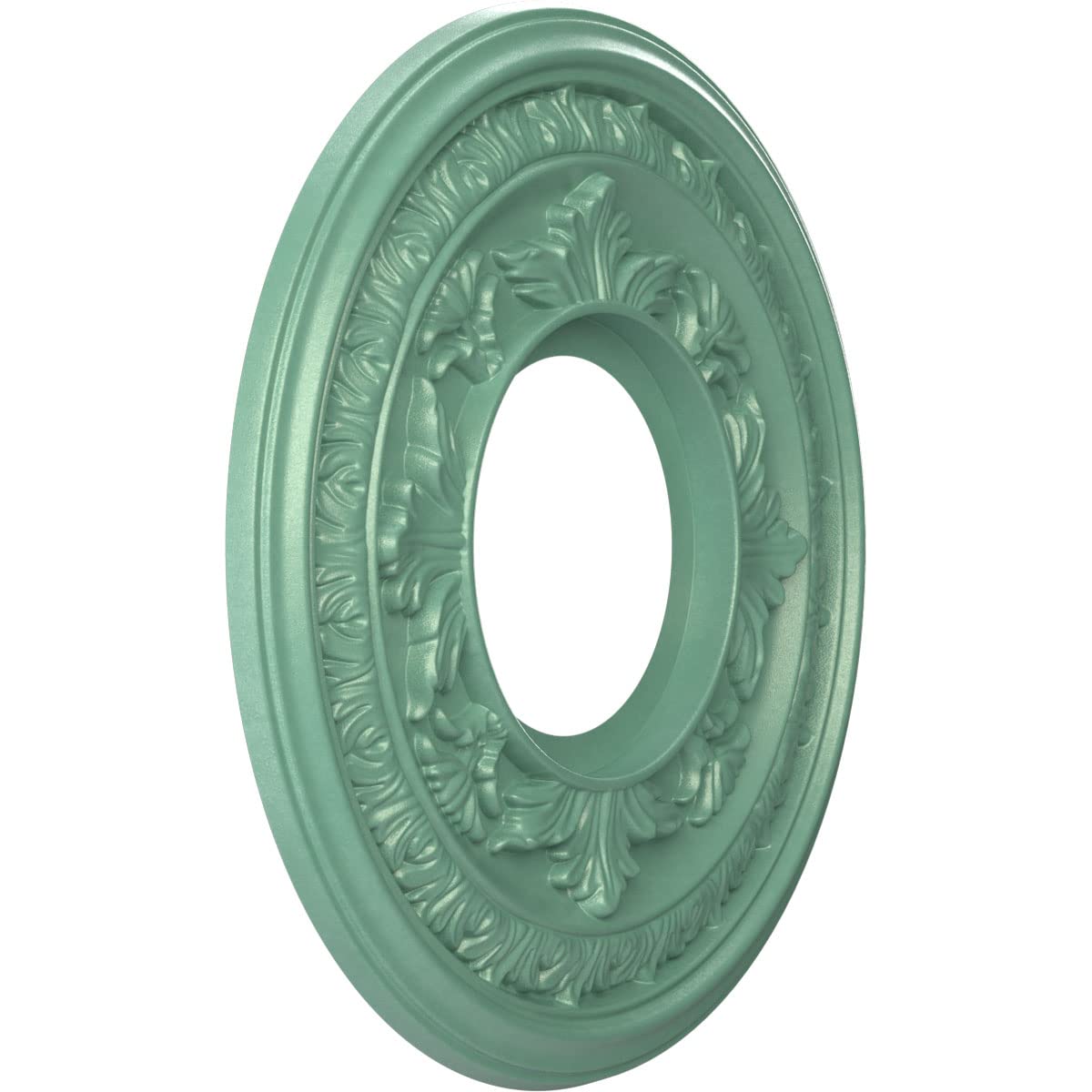 Ekena Millwork Cmp10Bafsm Baltimore Thermoformed Pvc Ceiling Medallion (Fits Canopies Up To 4 1/4), 10Od X 3 1/2Id X 3/4P, Unive