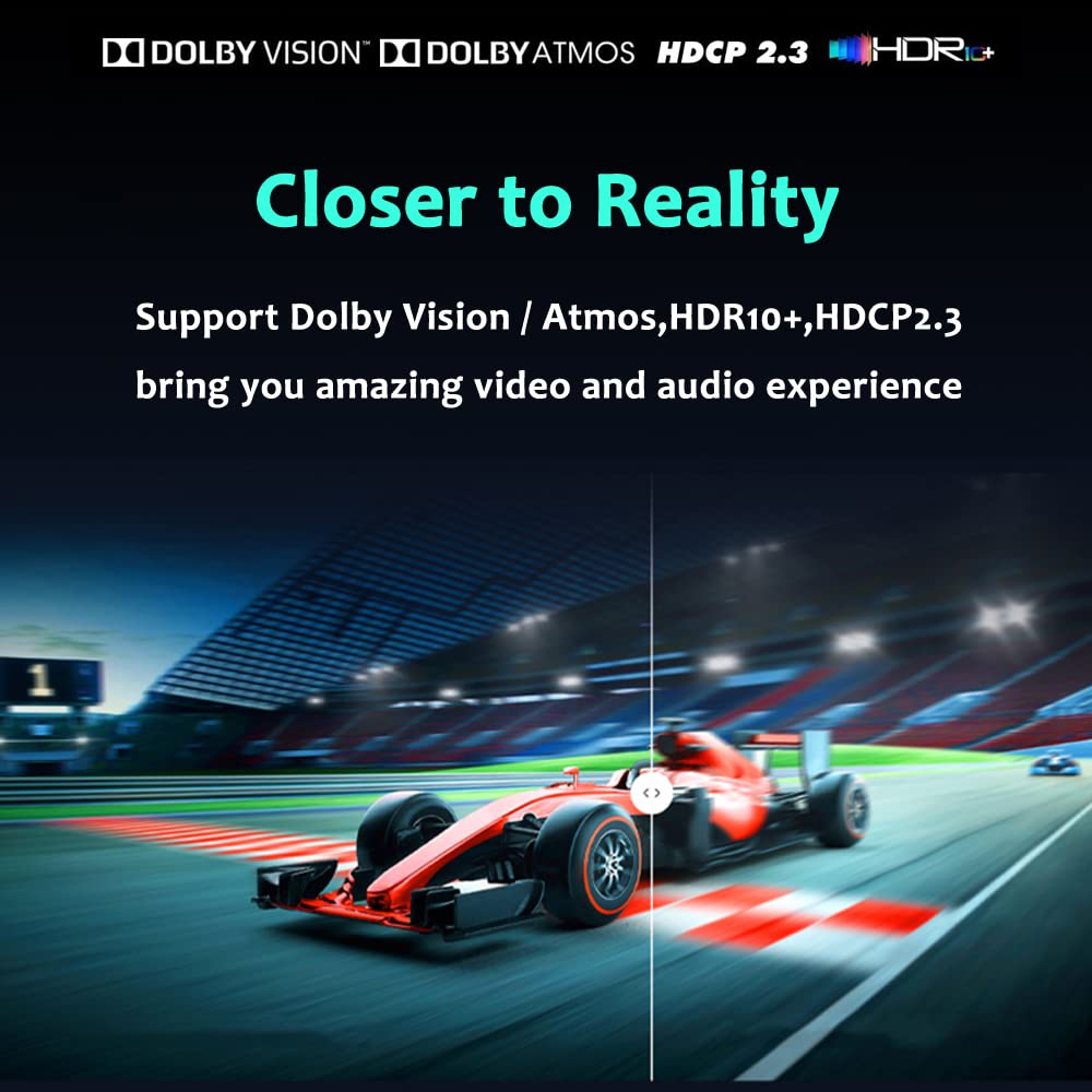 (Newest Version) Skycrophd 8K@60Hz Hdmi 2.1 Switch, 4K@120Hz 4 In 1 Out Hdmi Auto Switcher With Remote Support 48Gbps, Hdr10+, H