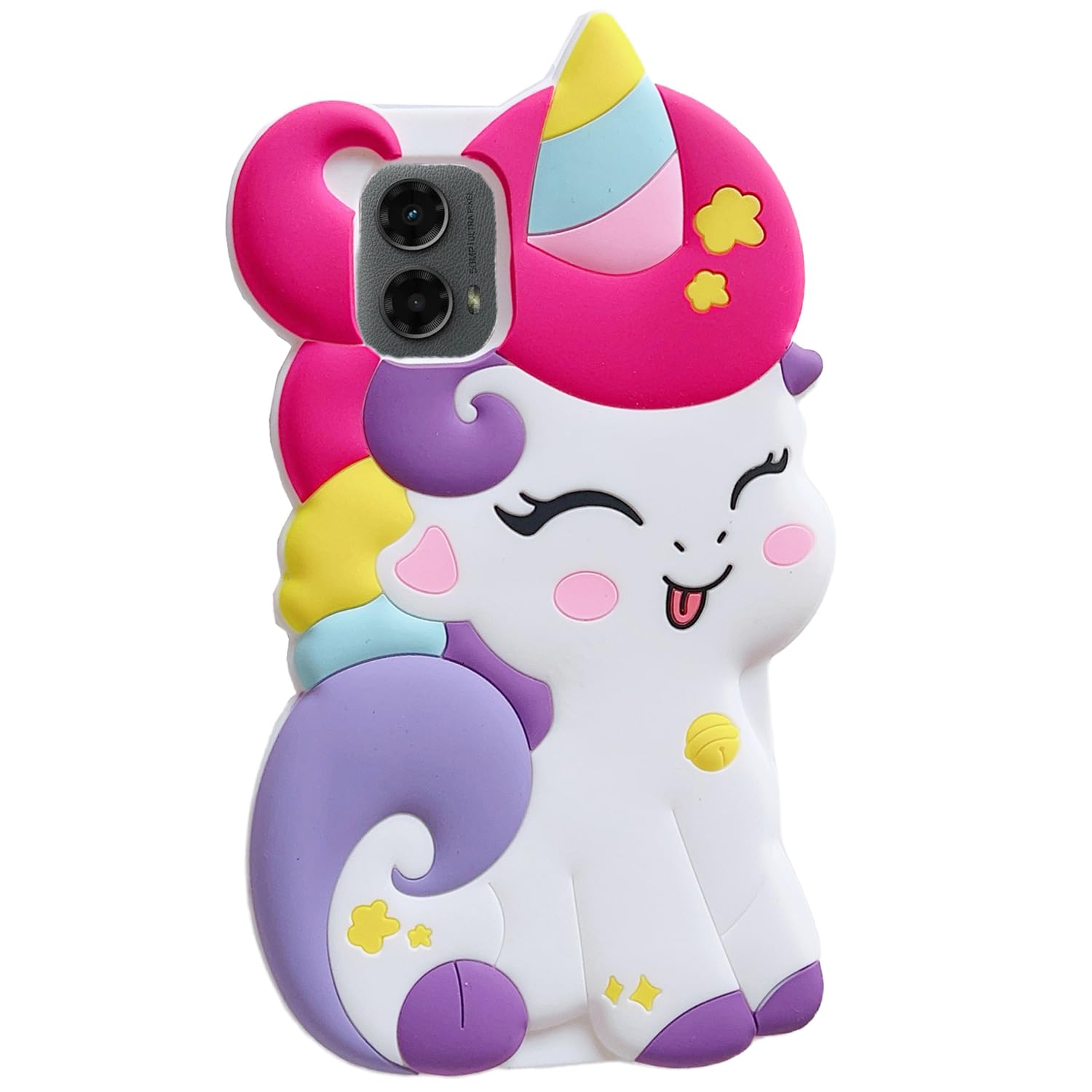 Wifantien 3D Cute Unicorn Soft Case For Moto G Stylus 5G 2024,Cartoon Kawaii Fashion Character Unicorn Horse Kids Girls Women So