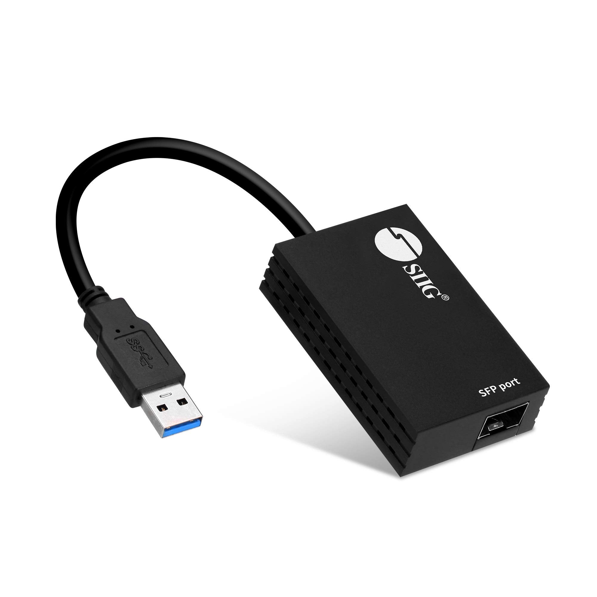 SIIG AC JUNE0B11S1 USB 3.0 to SFP Gigabit Ethernet Adapter Brown Box