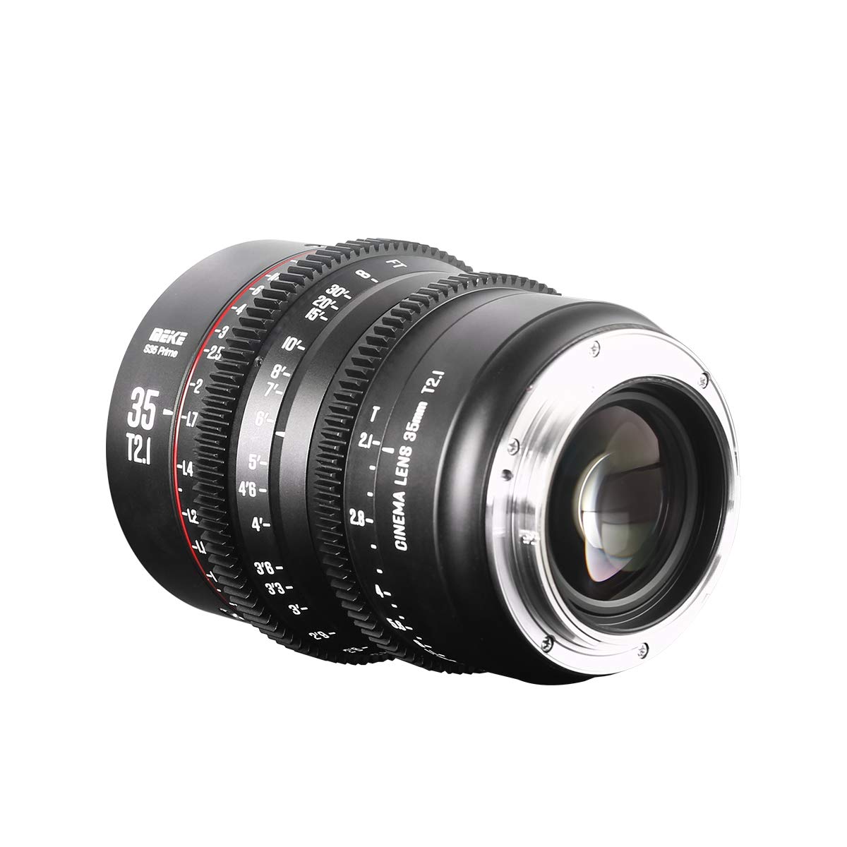 Meke 35Mm T2.1 Super 35 Prime Manual Focus Cinema Lens For Ef Mount Cine Camera Compatible With C200 C300 Ii, Red Komodo, Bmpcc