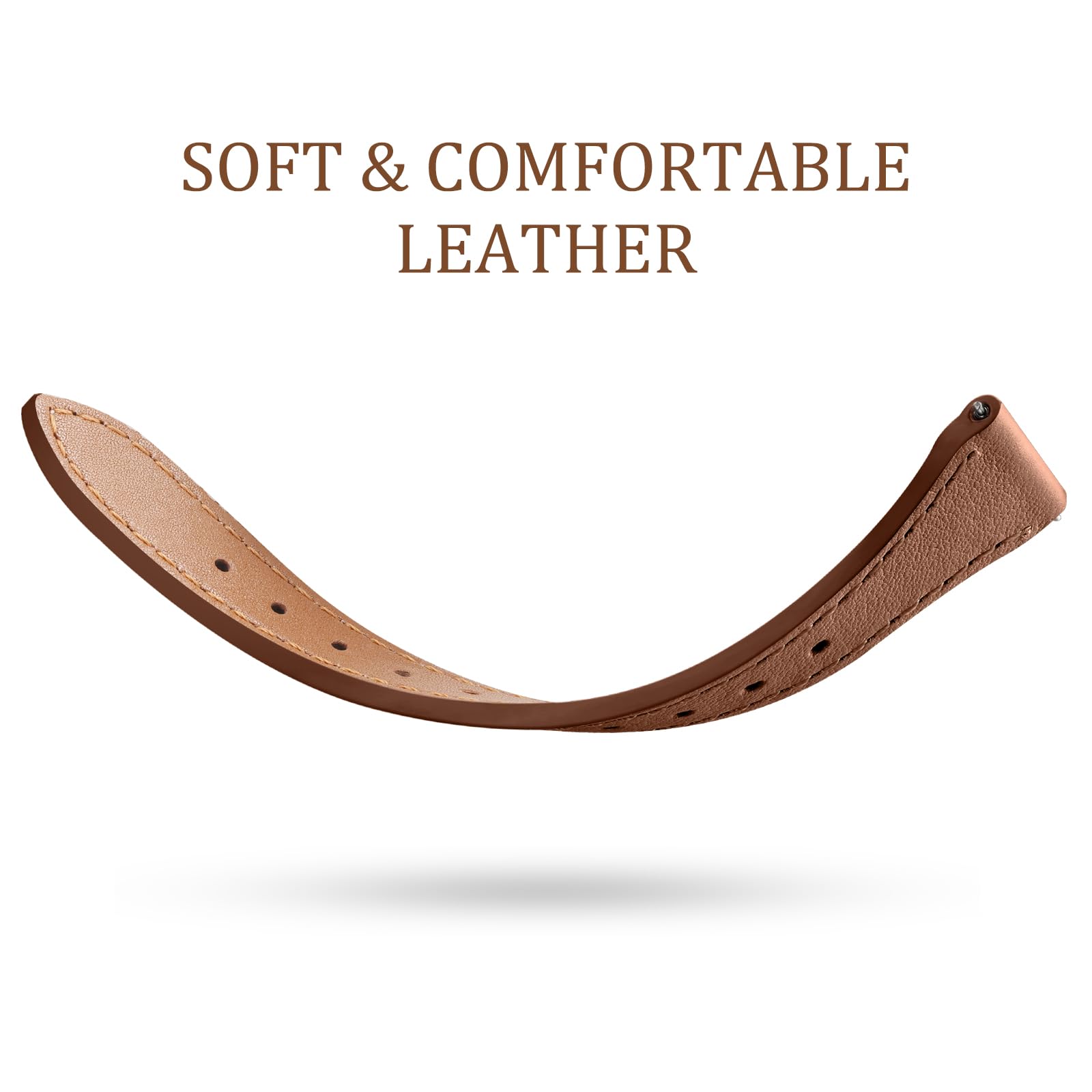 Geak Slim Leather Band Compatible With Samsung Galaxy Watch 7 Band/Watch Fe 6 5 4 40Mm 44Mm/Watch 5 Pro Band 45Mm/Watch 6 4 Clas