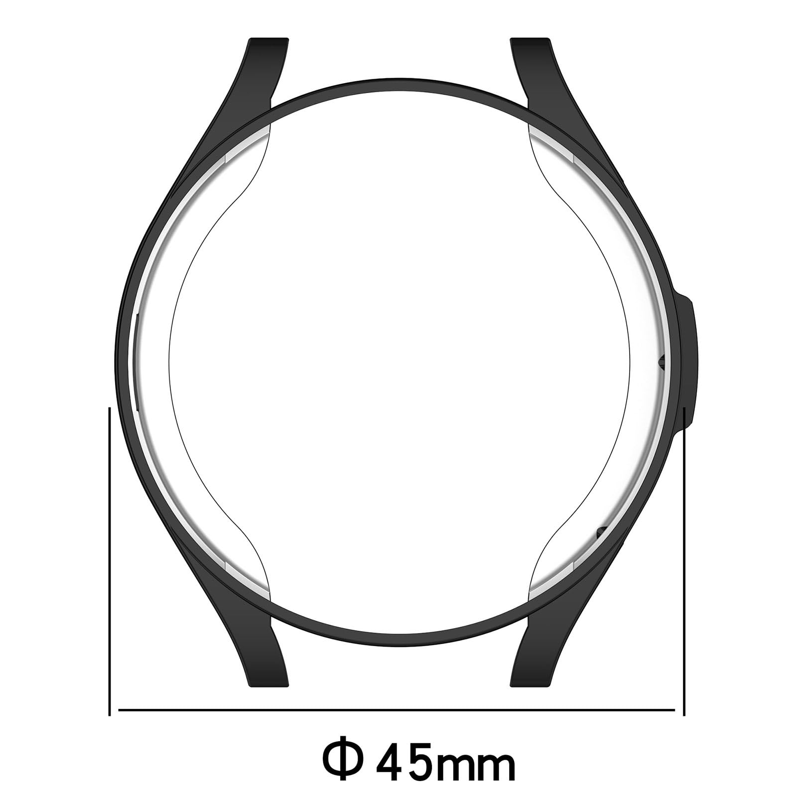 Screen Protector Case Compatible For Samsung Galaxy Watch 6 Classic 43Mm 47Mm Soft Tpu Bumper Cover Case Replacement For Galaxy