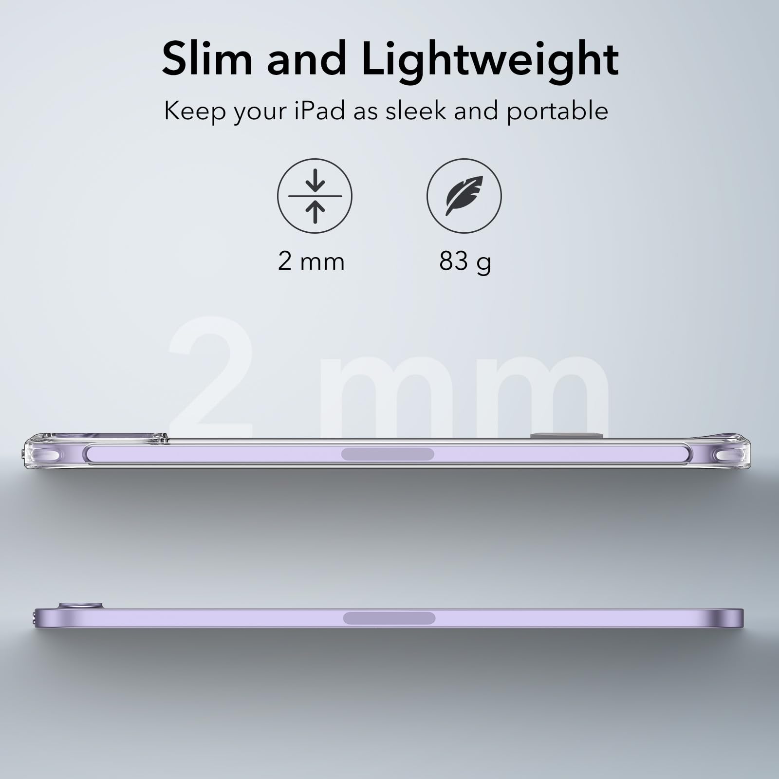 Esr For Ipad Mini 7 A17 Pro Case, Ipad Mini 7Th/6Th Generation Case With Stand(2024/2021), 3 Stand Modes, Slim And Light, Drop Safe, Supports Pencil Pro & Pencil (Usb C), Boost Kickstand Case, Clear