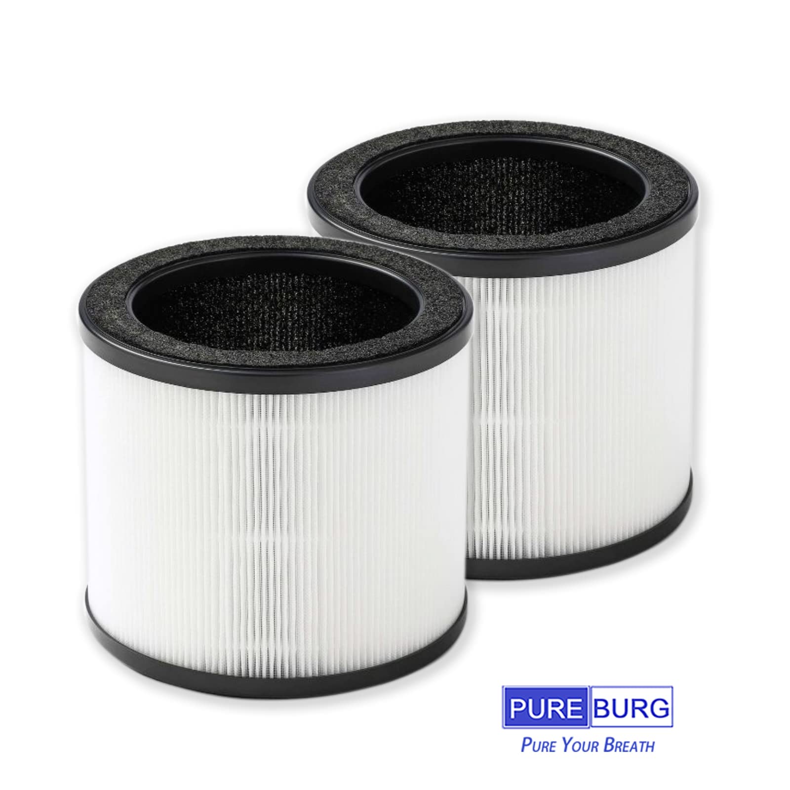 Pureburg Replacement Filter Compatible With Holmes Hap360W 360 & Bionaire True Hepa 360 Air Purifier, 2 Pack H13 Hepa Activated