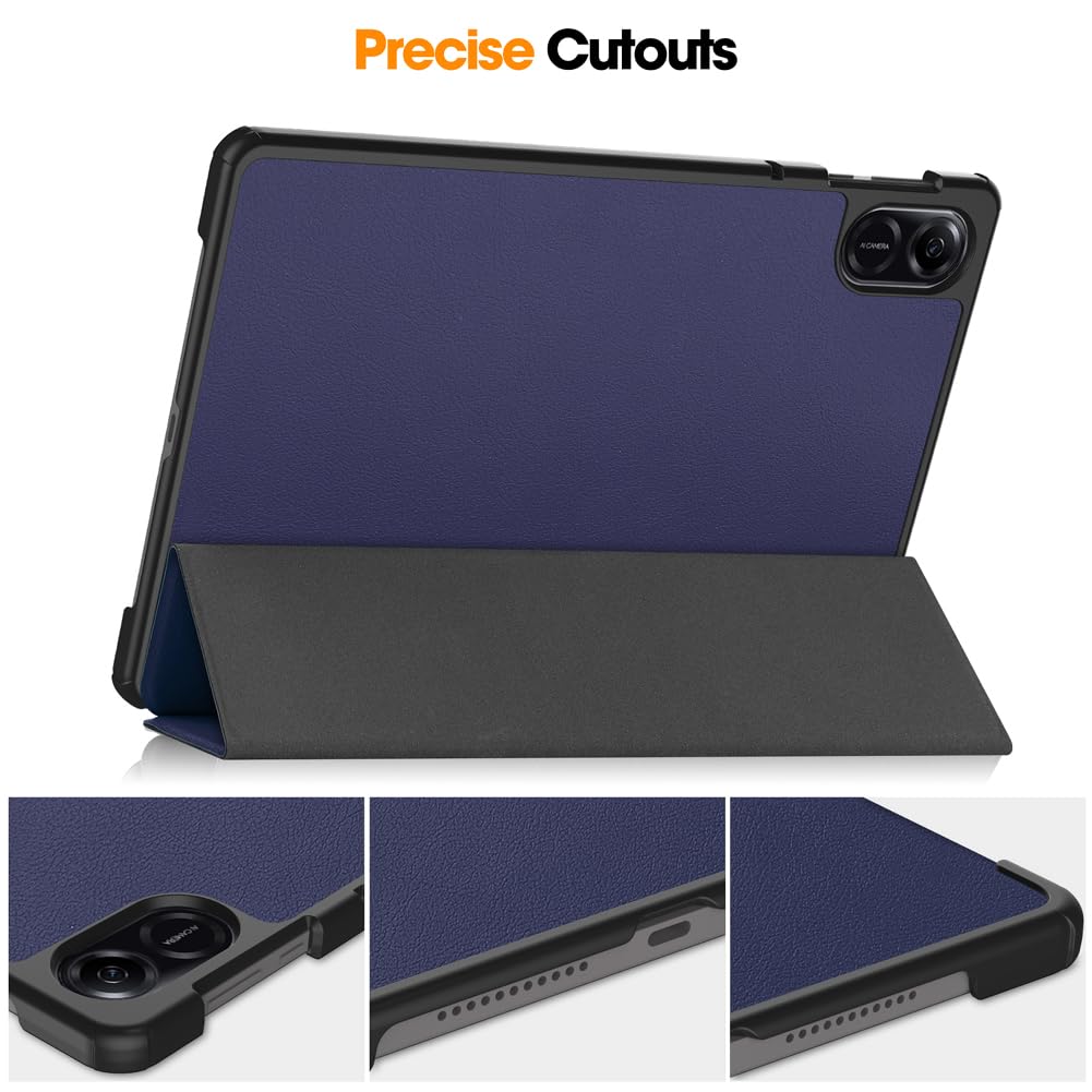 Kepuch Custer Case For Honor Pad X9, Honor X8 Pro 11.5'',Ultra Thin Pu Leather Hard Shell Cover   Blue