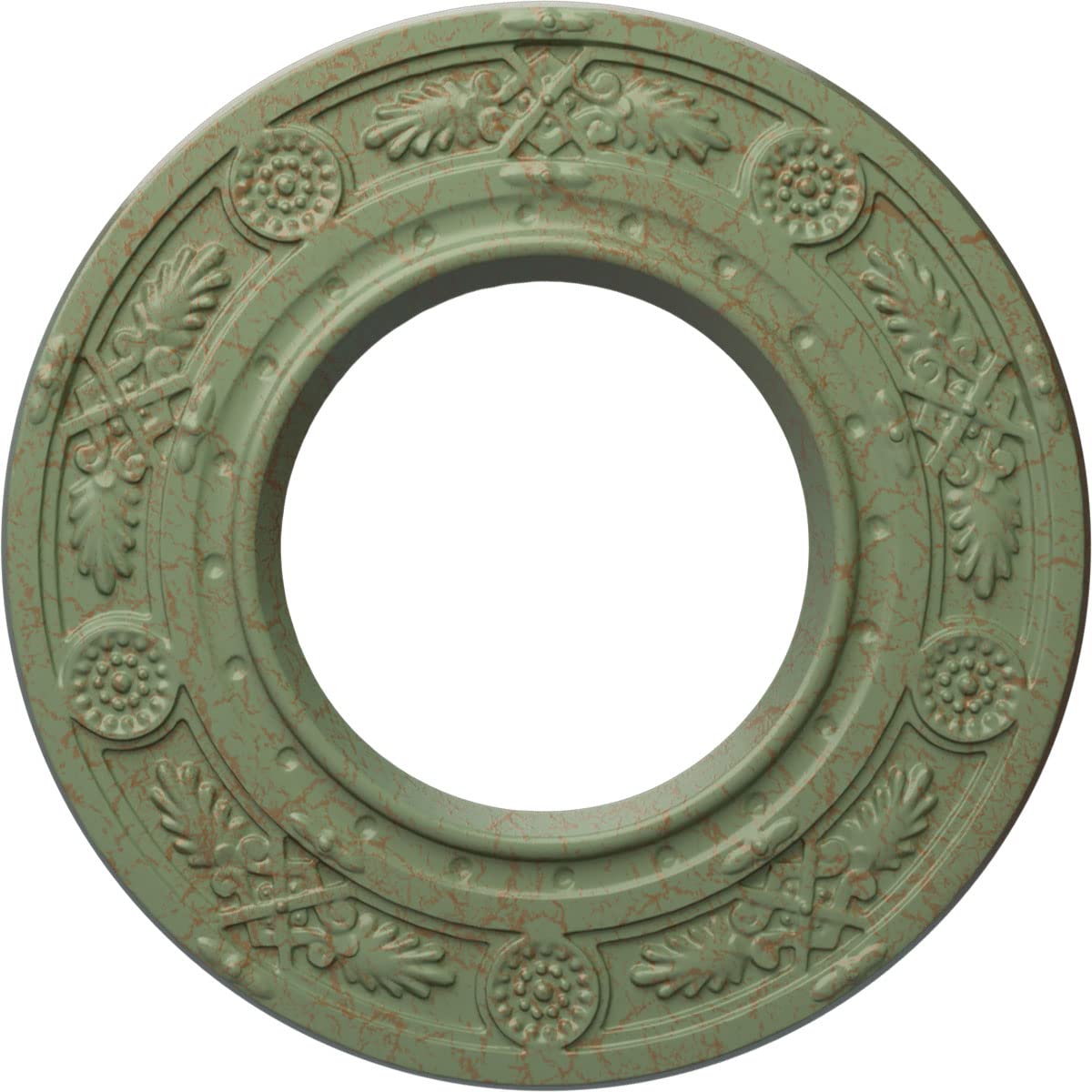 Ekena Millwork Cm08Dncbc Daniela Ceiling Medallion, 8''Od X 3 7/8''Id X 1/2''P, Hand Painted Cloud Burst Crackle