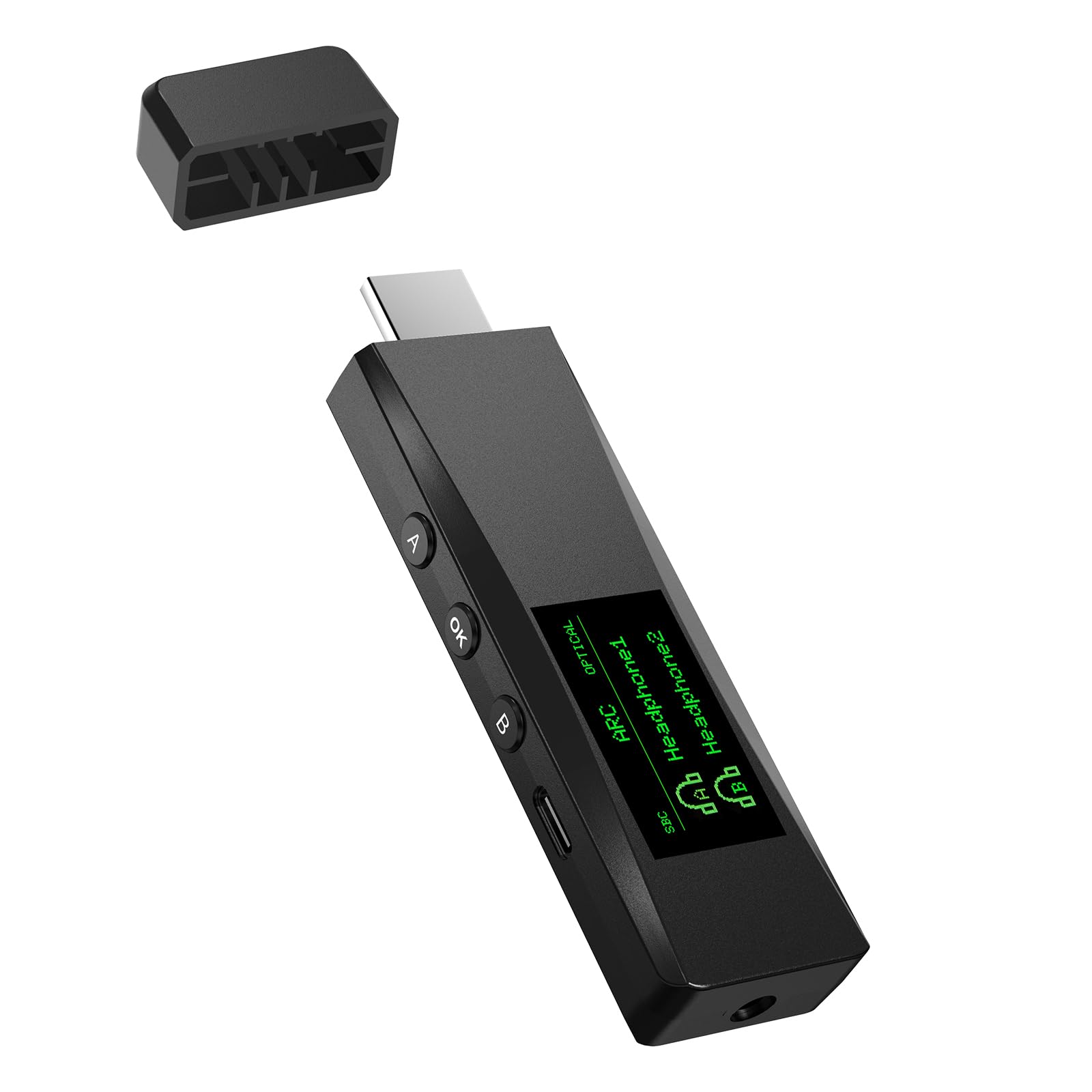 Bluetooth 5.2 Transmitter for 2 AirPods or BT Receiver Devices, Wireless Audio Adapter with HDMI ARC Input, Optical Audio Output