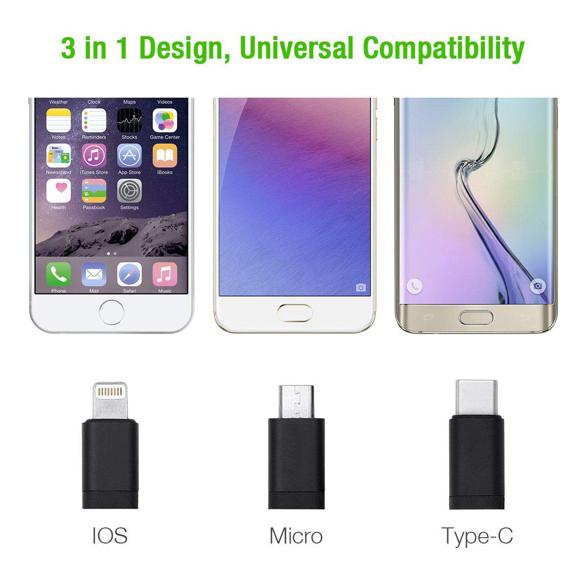 Boxwave Cable Compatible With Clover Flex   Allcharge 3 In 1 Cable For Clover Flex   Jet Black