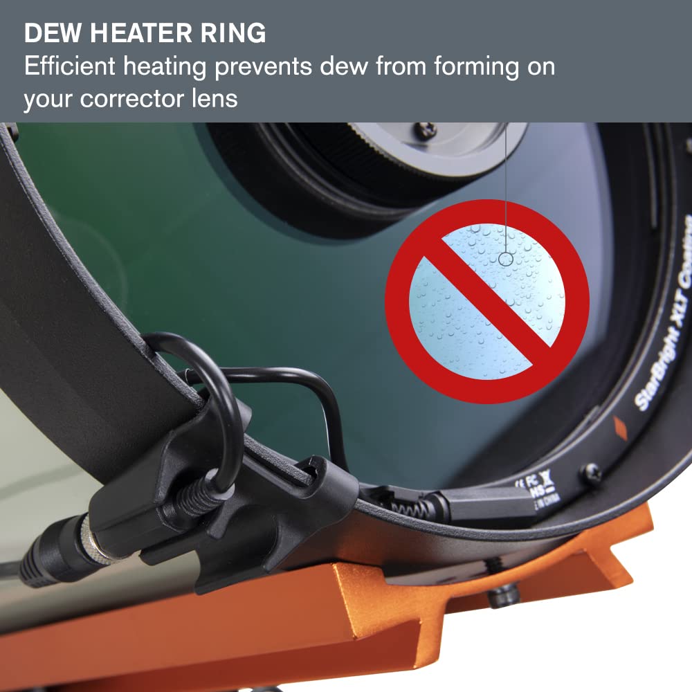 Celestron   Dew Heater Ring   Aluminum Dew Prevention   Compatible 8    Schmidt Cassegrain, Edgehd, Rasa Telescope