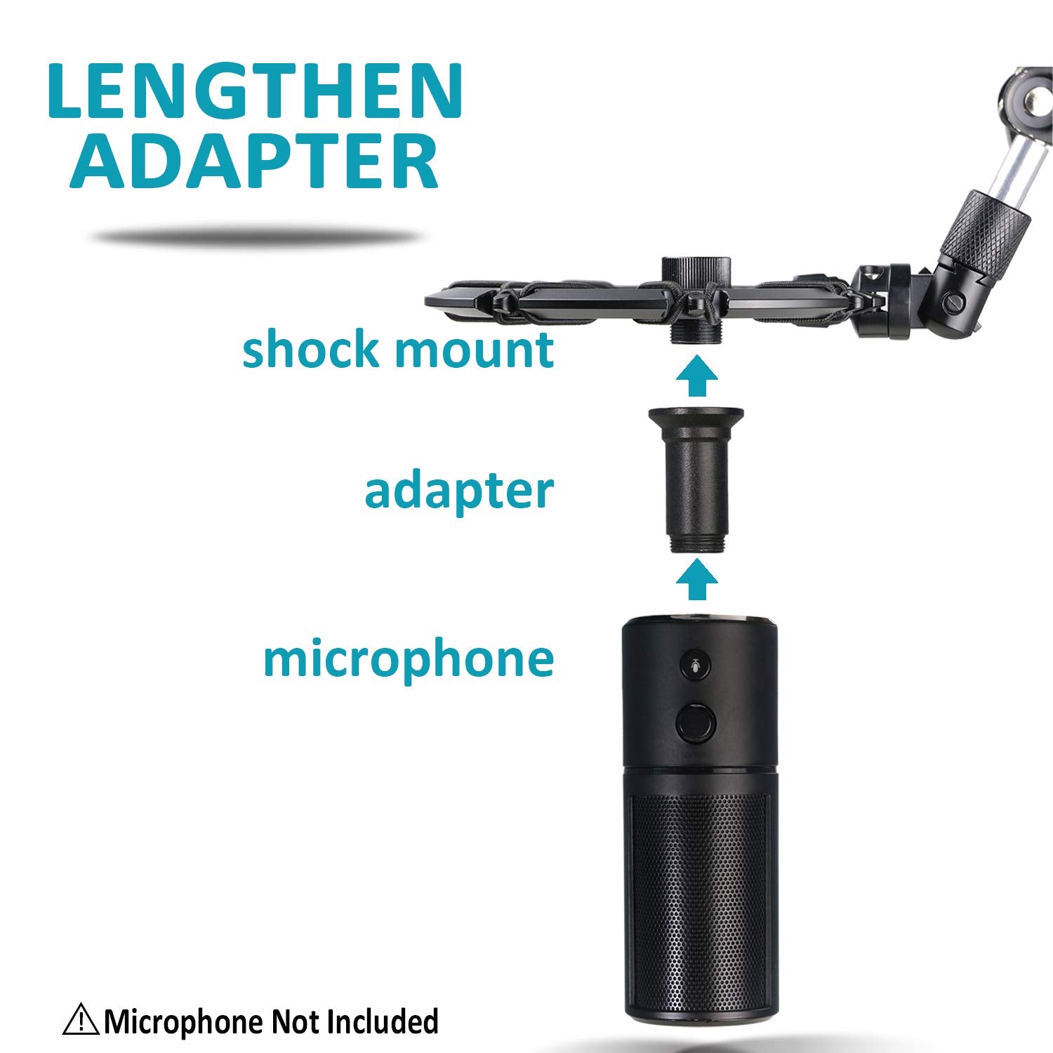 Shock Mount With Pop Filter For Razer Seiren X Microphone, Seiren X Shock Mount Reduces Vibration Noise Matching Mic Stand Boom