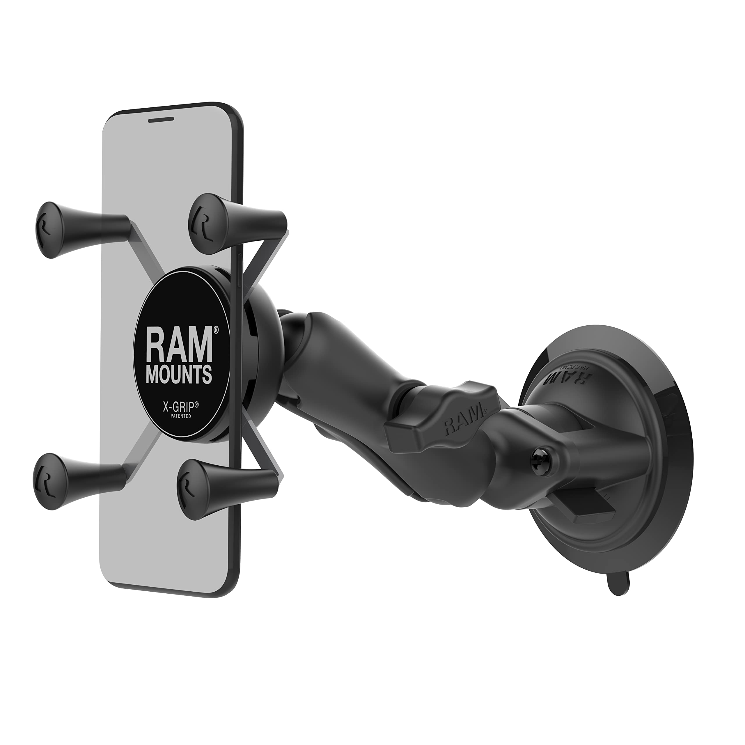 Ram Mounts X Grip Phone Mount With Ram Twist Lock Suction Cup Ram B 166 Un7U With Medium Arm For Vehicle Windshields