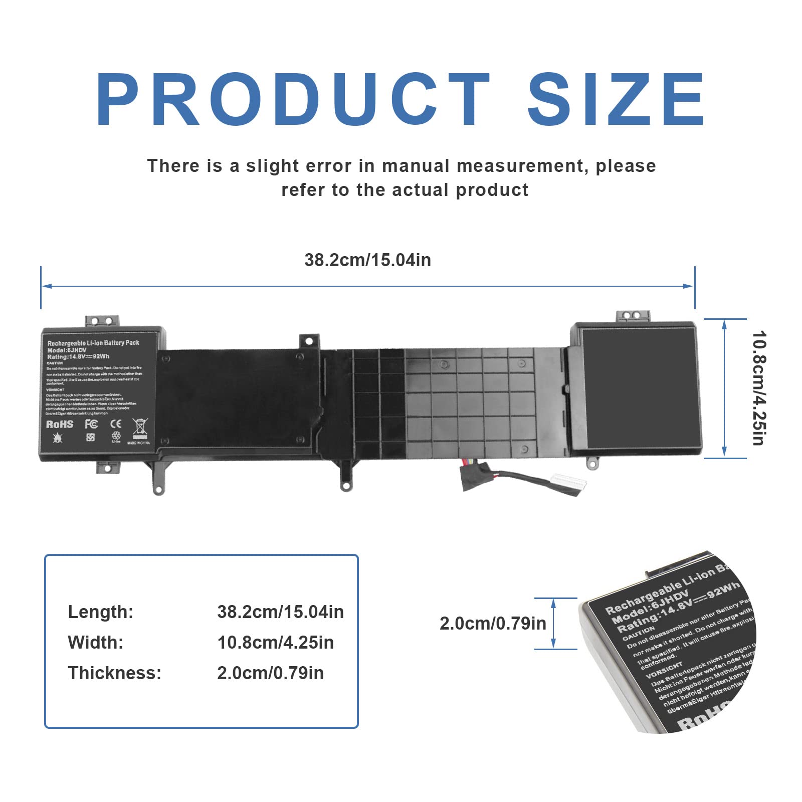 Fancy Buying 8 Cell 92Wh 6Jhdv Notebook Battery For Dell Alienware 17 R3 P43F002 R2 P43F001 Alw17Ed 1728 2728 3728 3828 4718 473