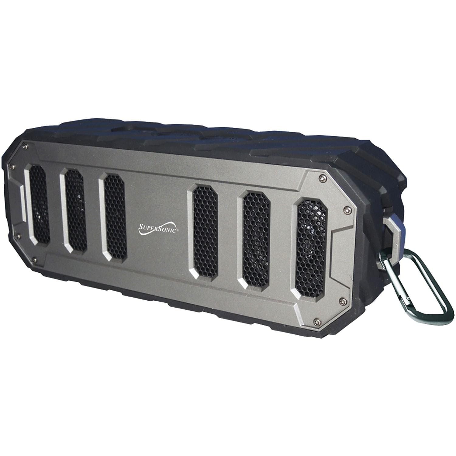 Supersonic Sc 1455Ipx Waterproof Portable Bluetooth Speaker: Built In Microphone With Water And Dirt Protection